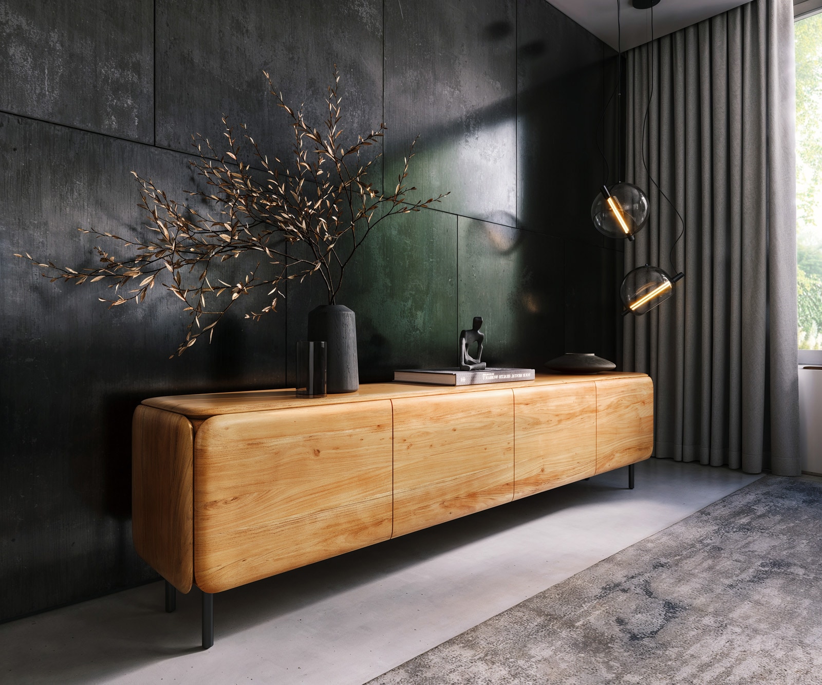 Lowboard Shavani Akazie Natur 4 Lowboard Shavani Akazie Natur 4