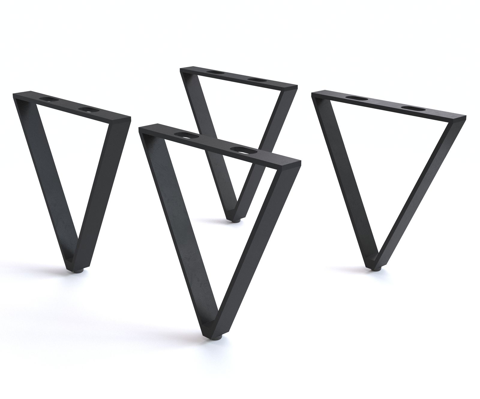 Fuß V-Form 20 cm Metall Schwarz für alle Möbelarten (4er Set)