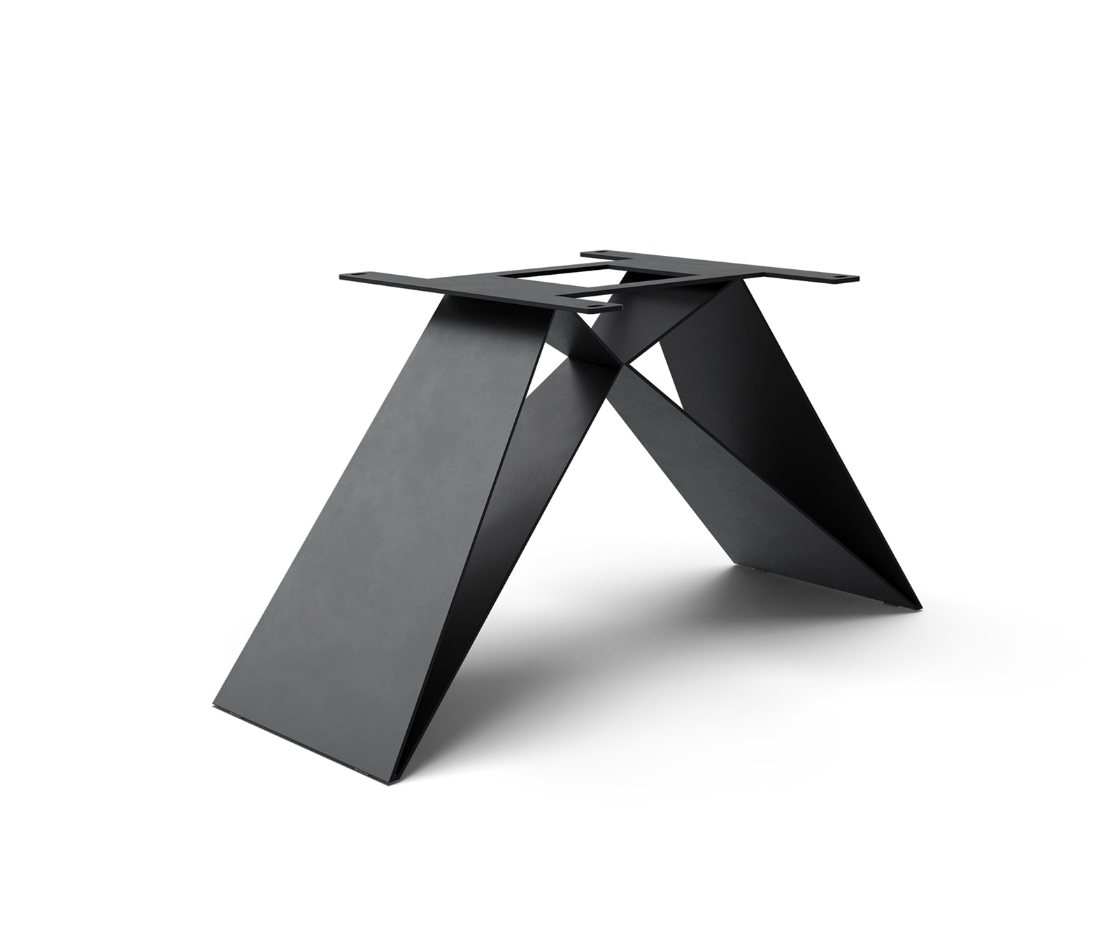 V-Gestell Flachstahl Metall Schwarz für Ausziehtische von 180-300 cm