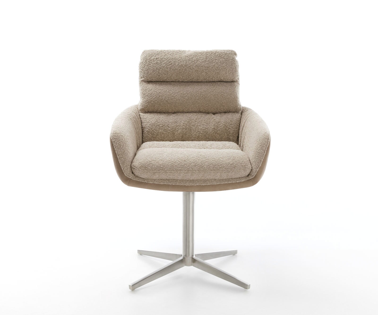 Drehstuhl Abelia-Flex mit Armlehnen Materialmix Schlamm Fußkreuz Edelstahl 360° drehbar 2 Drehstuhl Abelia-Flex mit Armlehnen Materialmix Schlamm Fußkreuz Edelstahl 360° drehbar 2