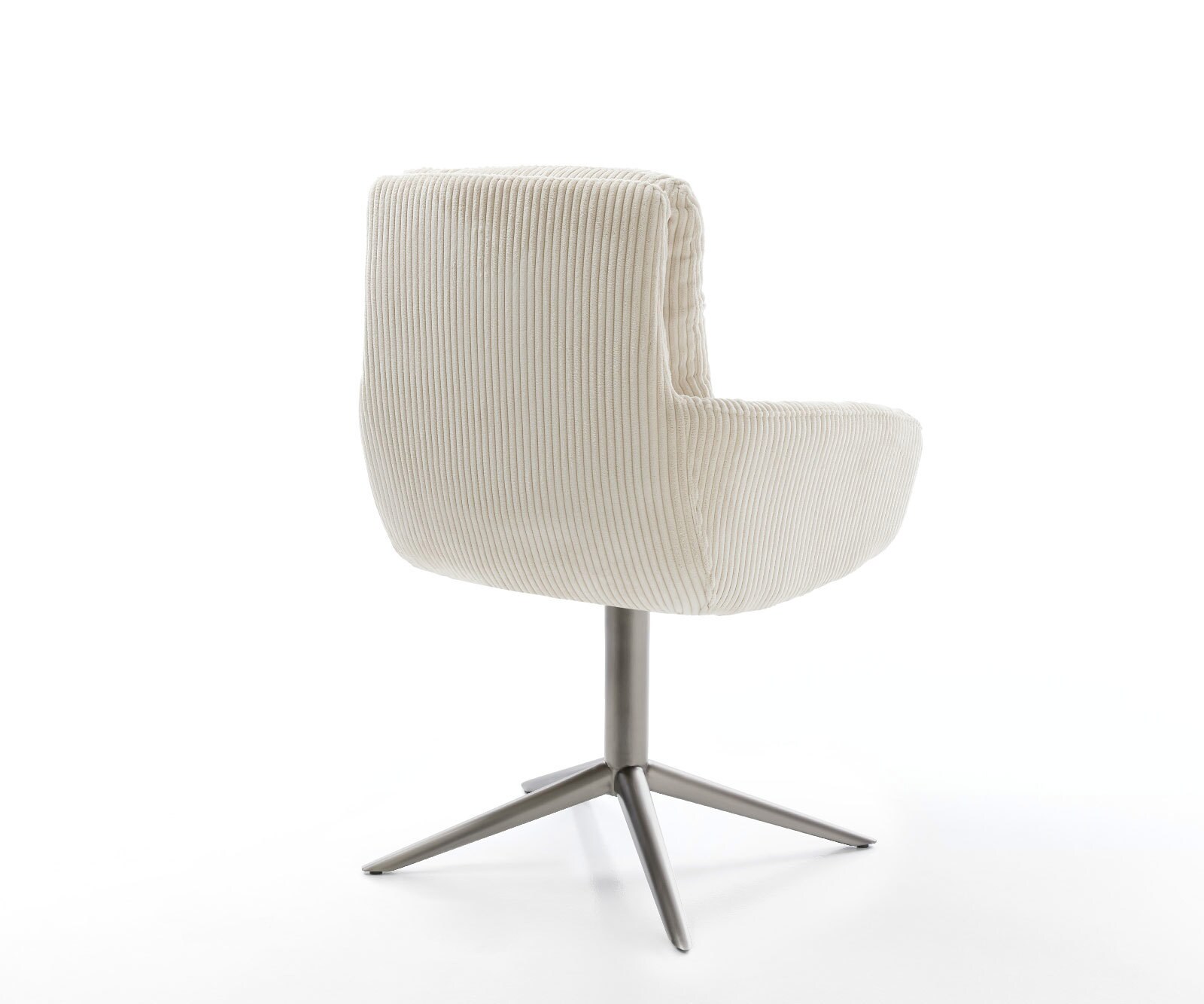 Chaise-pivotante Abelia-Flex mit Armlehnen côtelé beige pied de chaise 4 branches grafiete pivotement sur 360° fonction bascule 5