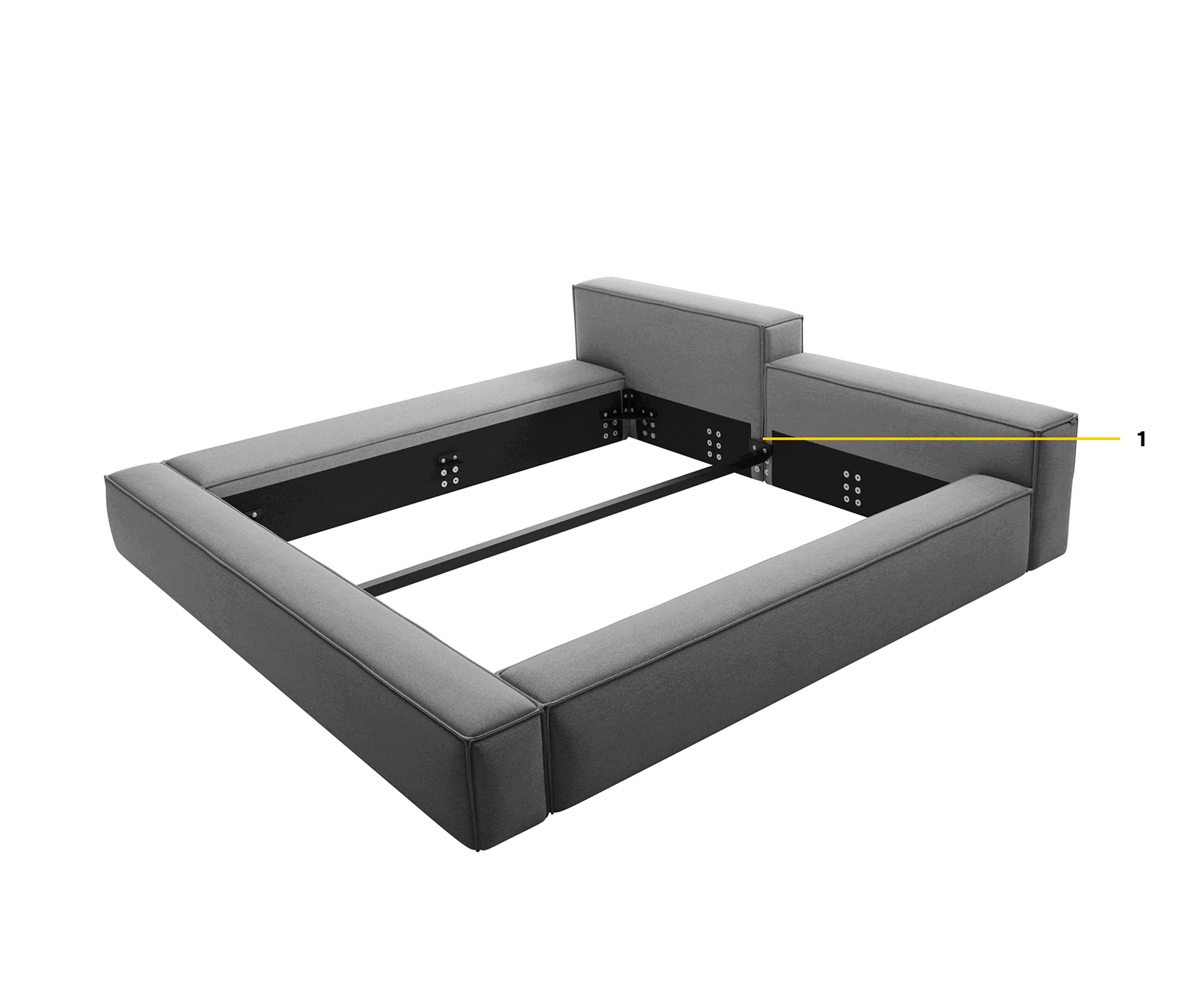 Polsterbettgestell Kalinea 140x200 cm Mikrofaser Taupe Vintage 7