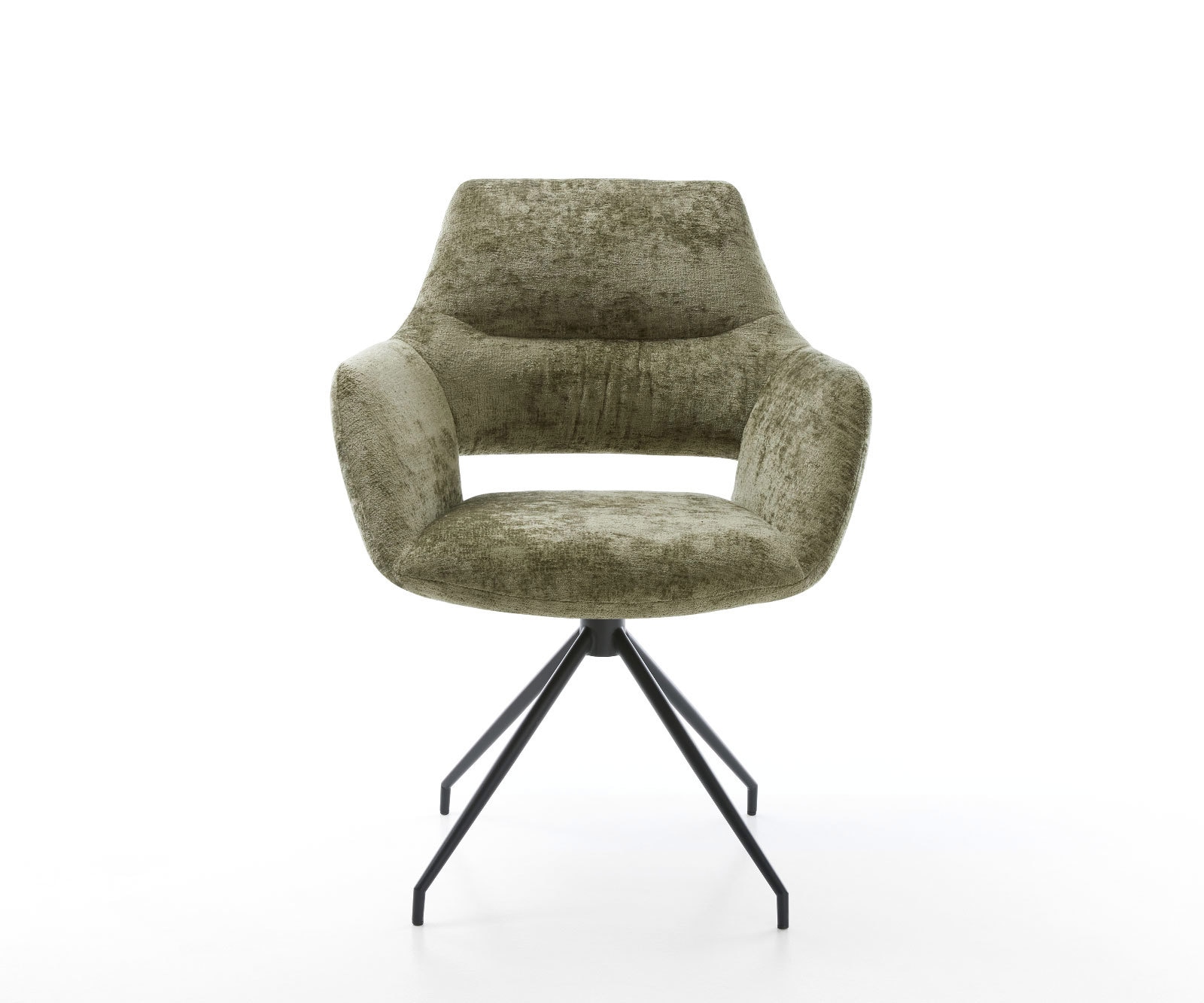 Drehstuhl Yago-Flex mit Armlehnen Chenille Olive Kreuzgestell konisch Schwarz 180° drehbar Taschenfederkern 1 Drehstuhl Yago-Flex mit Armlehnen Chenille Olive Kreuzgestell konisch Schwarz 180° drehbar Taschenfederkern 1