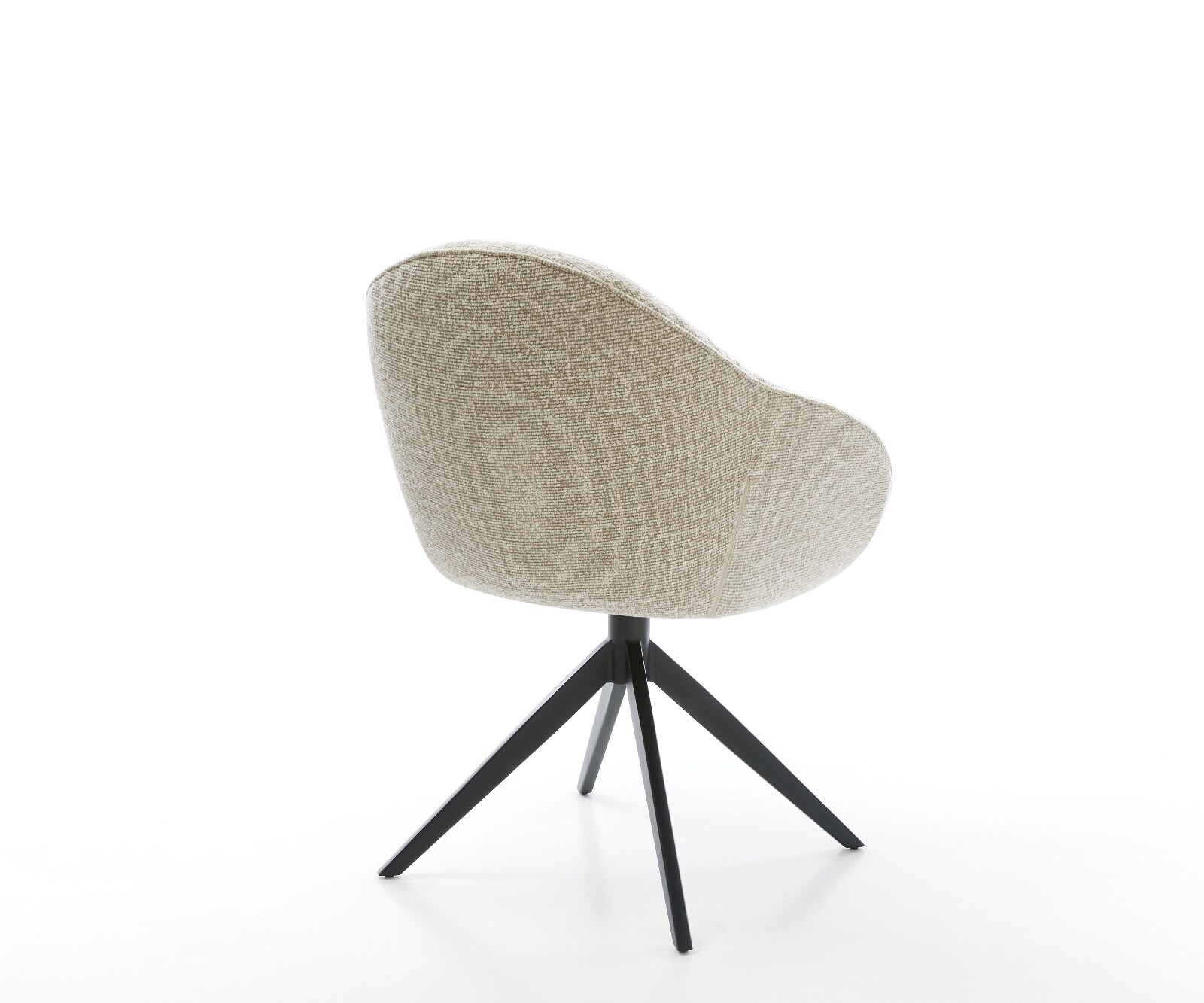 Chaise-pivotante Gaio-Flex tissu tissé doux beige pied croisé large noir pivotement sur 360° fonction bascule 5