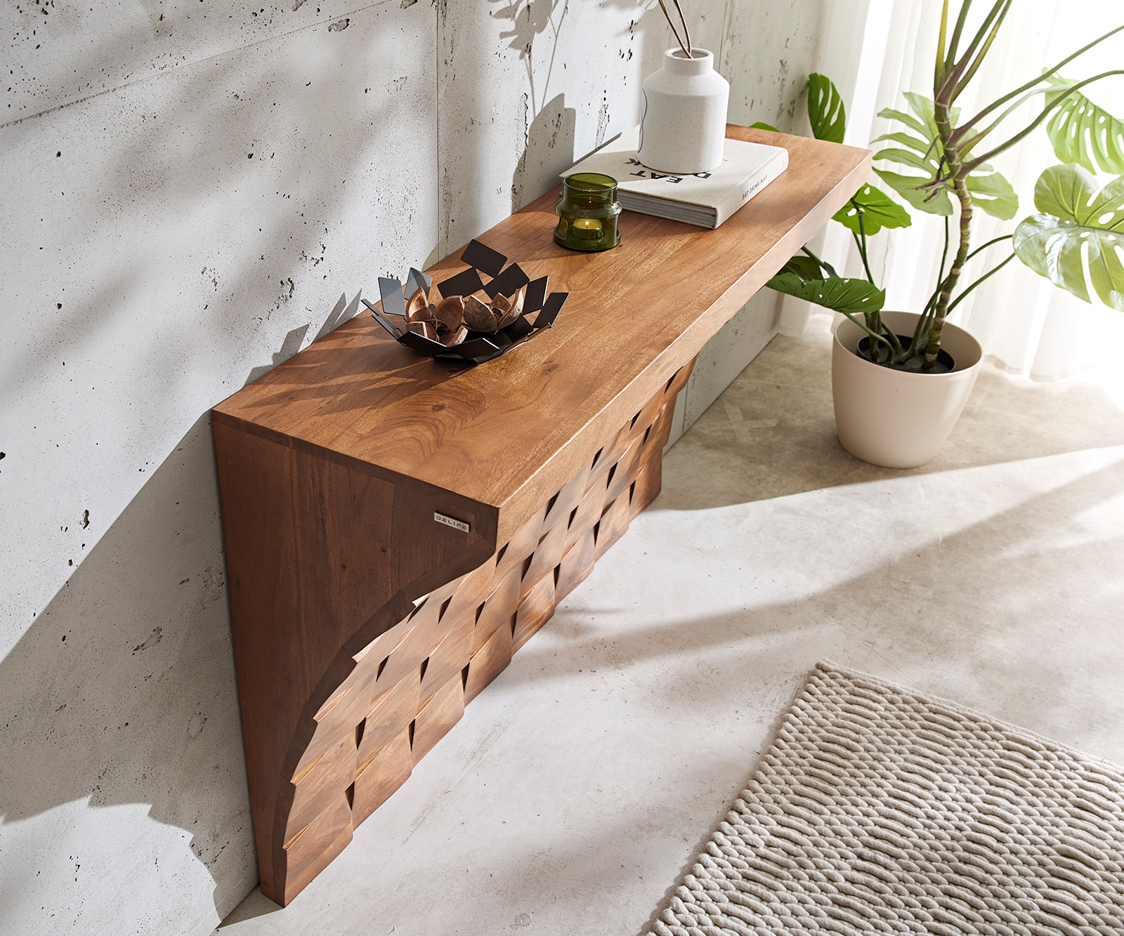 Konsole Eremos 120x35 cm Akazie Natur 4