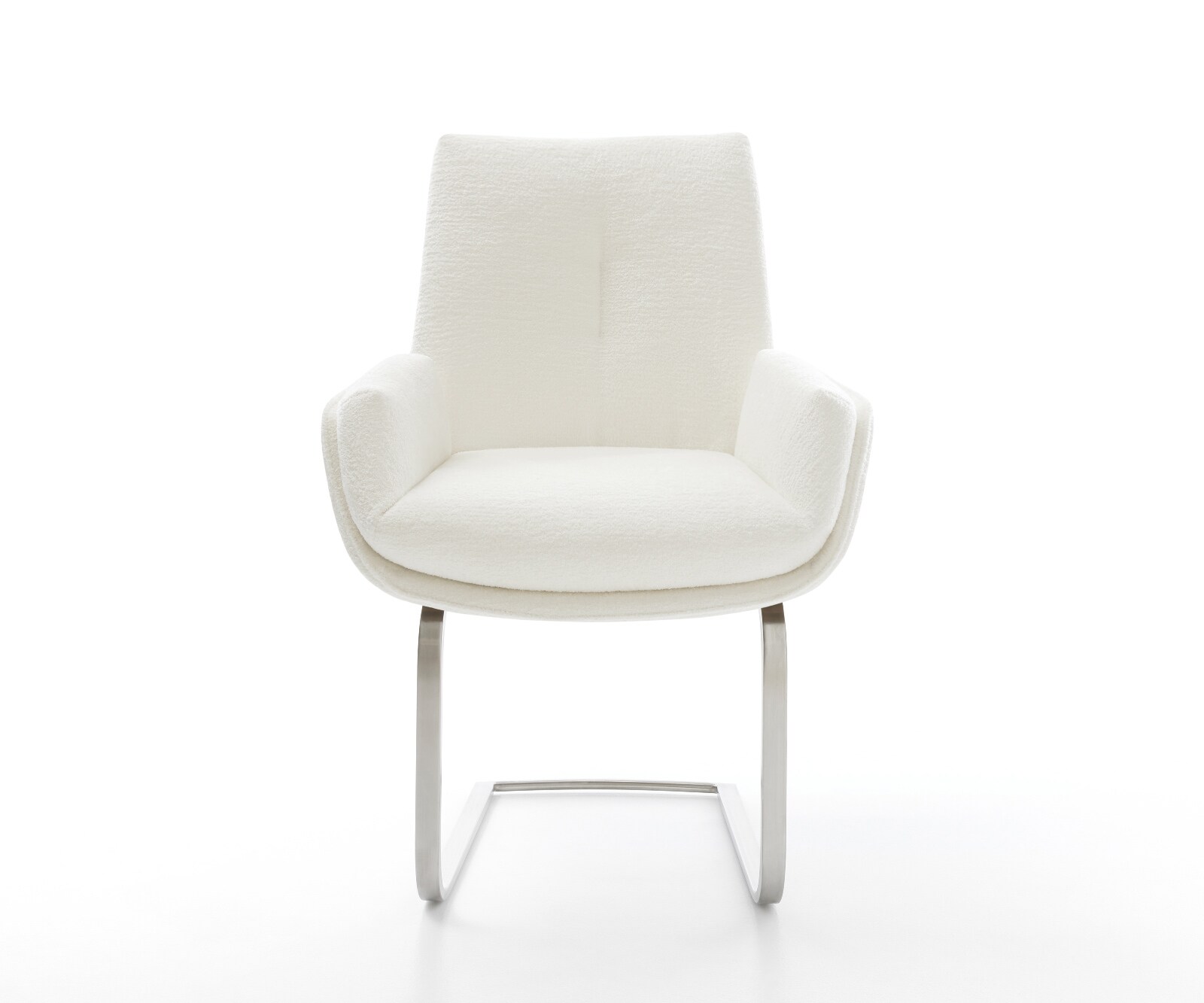 Freischwinger Clea-Flex Bouclé Soft Beige Freischwinger flach Edelstahl 2