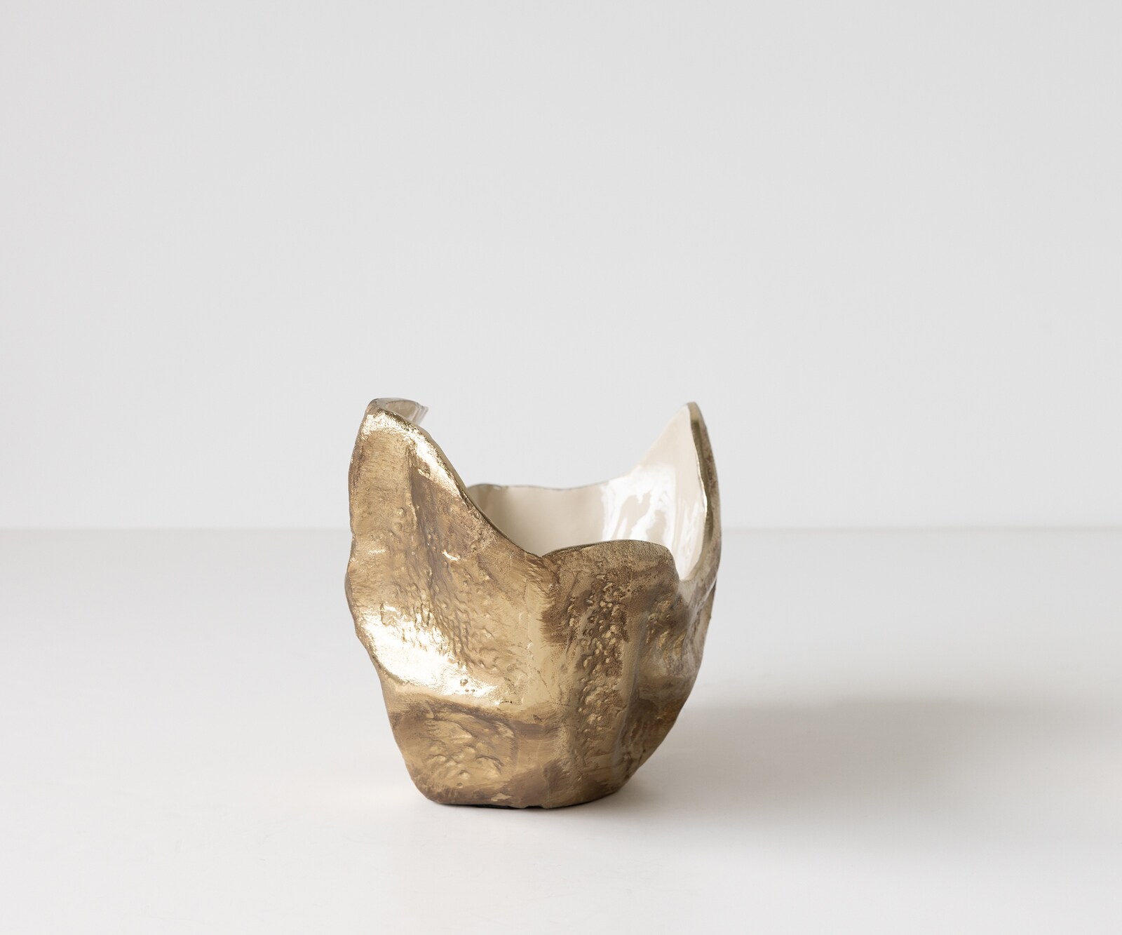 Coupe décorative Valena l33 x P20 x H22 cm Aluminium Champagner Ivory Faite main 1