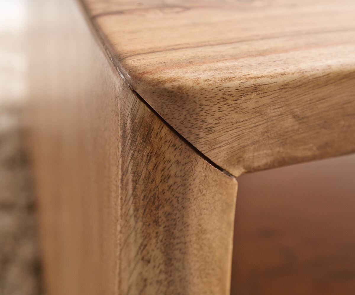 Table-basse Live-Edge 130x60 cm acacia tronc d'arbre naturel 4