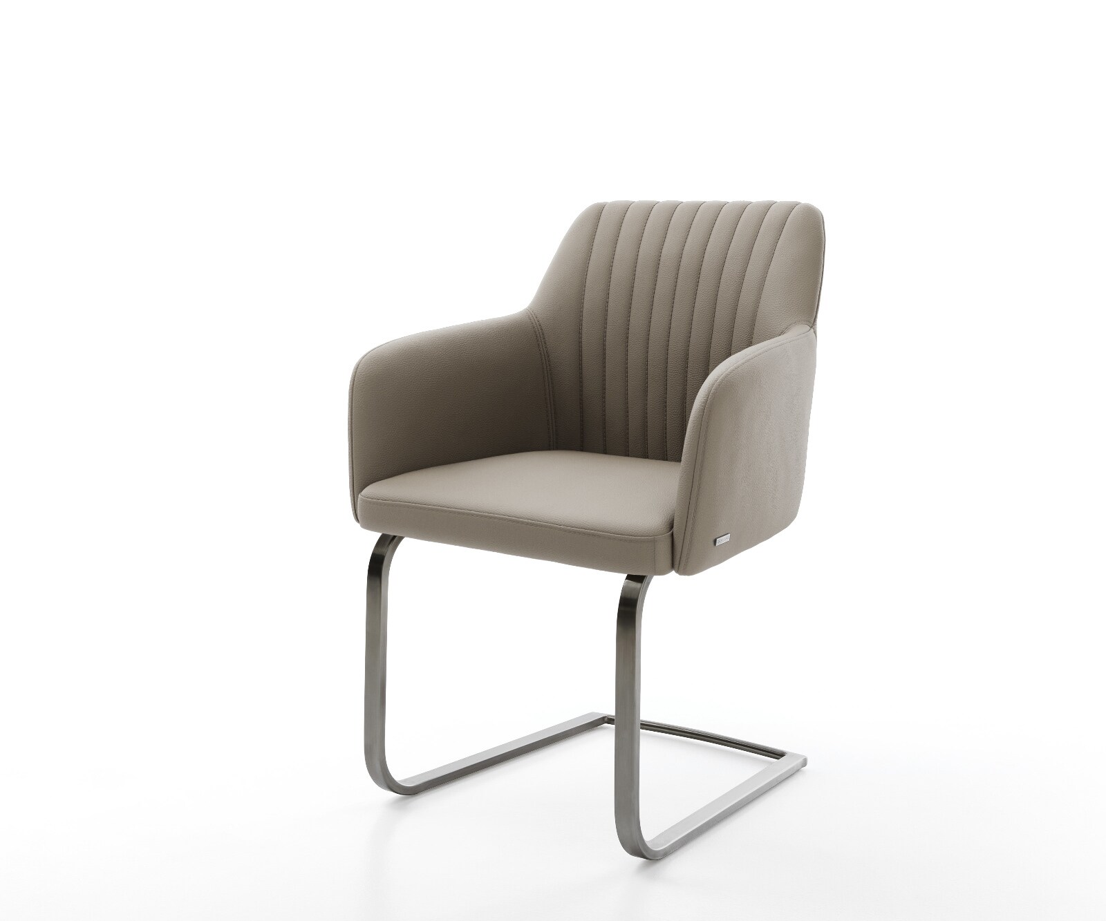 Cantilever Greg-Flex cuir de vache couleur boue pied cantilever plat grafiete ressorts ensachés