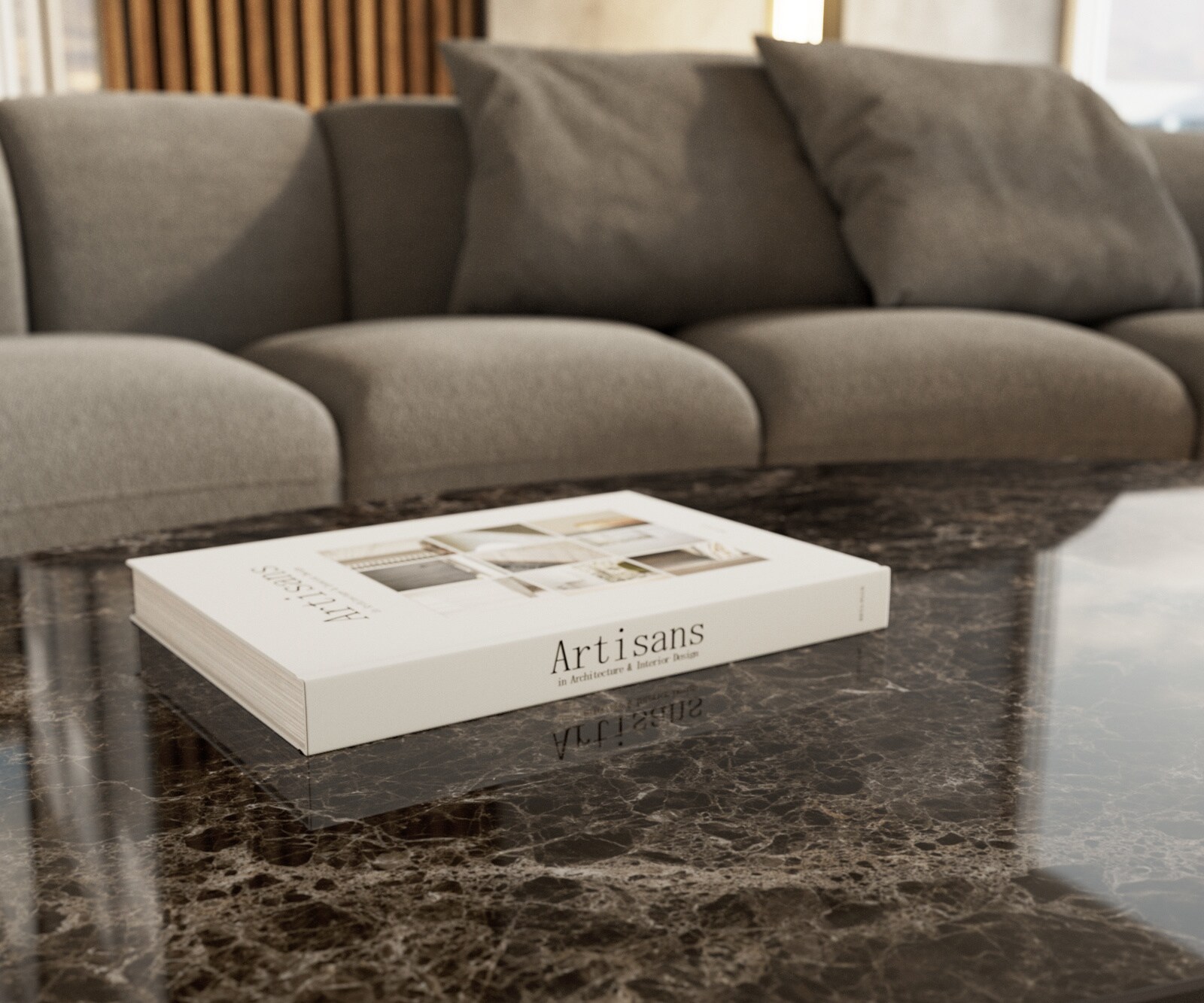 Couchtisch Edge Oval 140x80 cm Keramik Emperador Extra Lucidato Dunkelbraun Lumia Acryl 5