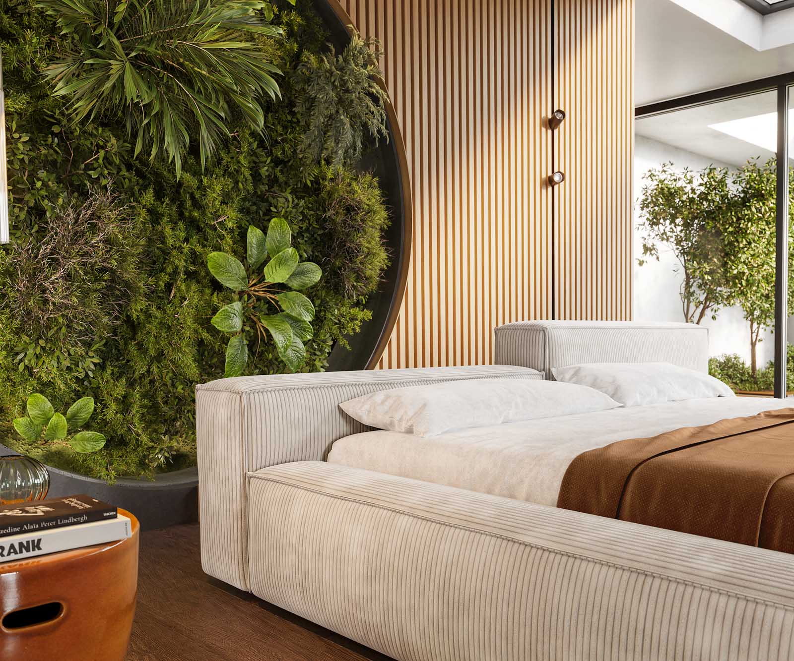 Polsterbettgestell Kalinea 180x200 cm Cord Beige 6