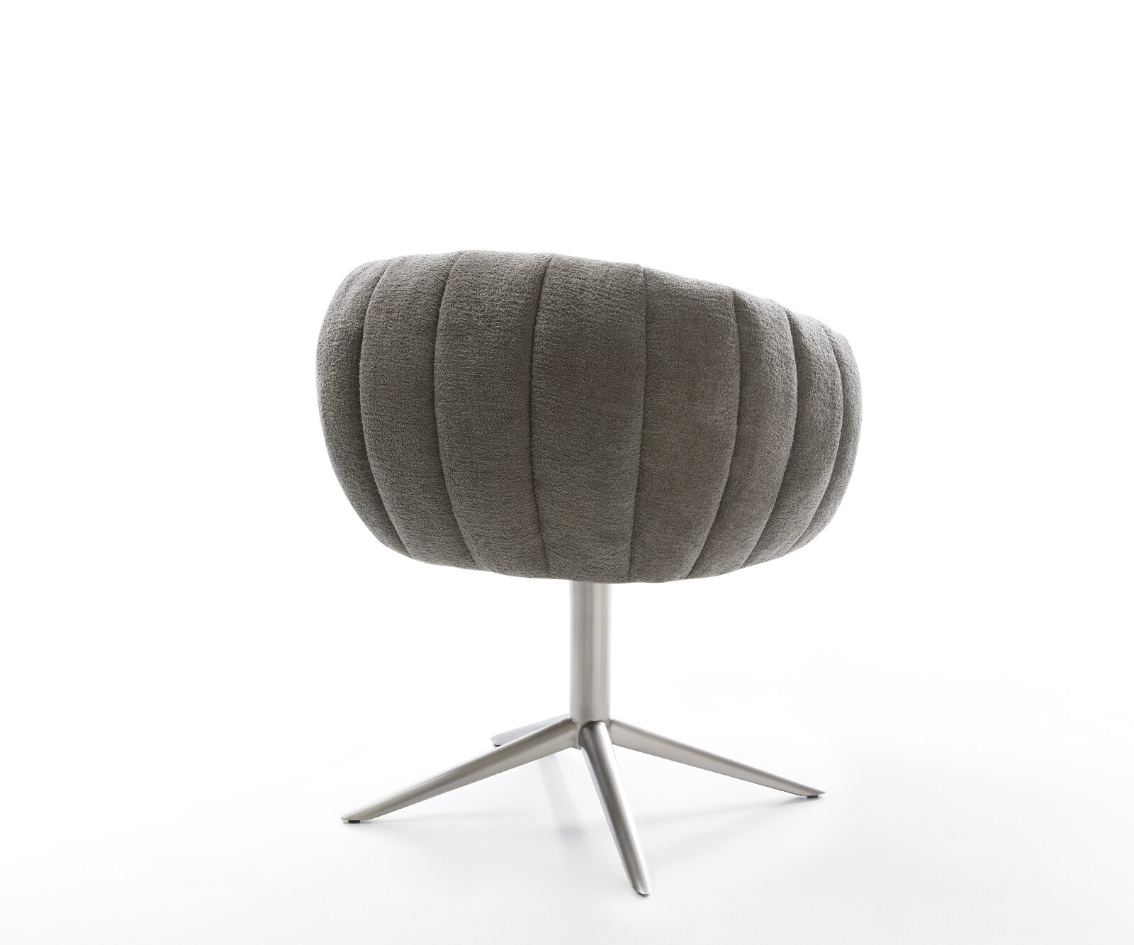 Drehstuhl Jada-Flex Bouclé Soft Schlamm Fußkreuz Edelstahl 360° drehbar Wippfunktion Taschenfederkern 5