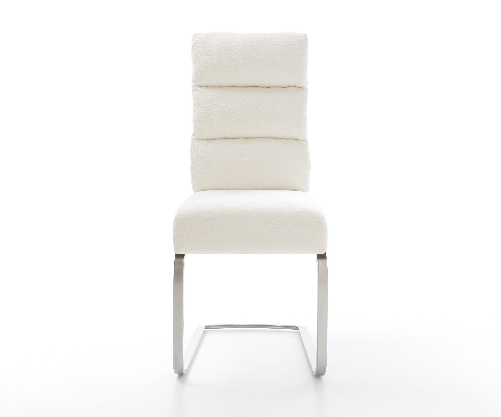 Freischwinger Pela-Flex Bouclé Soft Beige Freischwinger flach Edelstahl Taschenfederkern 1