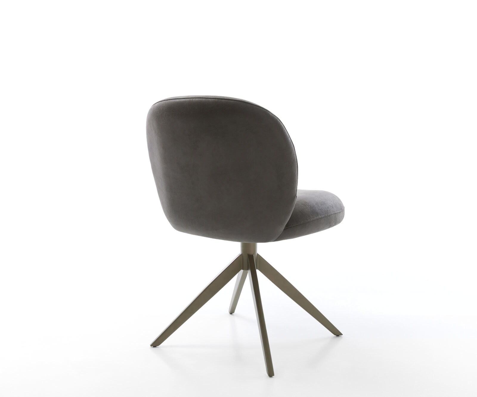 Drehstuhl Nube-Flex Mikrofaser Anthrazit Vintage Kreuzgestell breit Effektfinish Titan 360° drehbar Wippfunktion Taschenfederkern 4