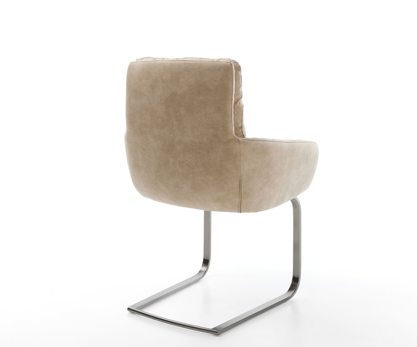 Freischwinger Abelia-Flex mit Armlehnen Mikrofaser Beige Vintage Freischwinger flach Graphit 4