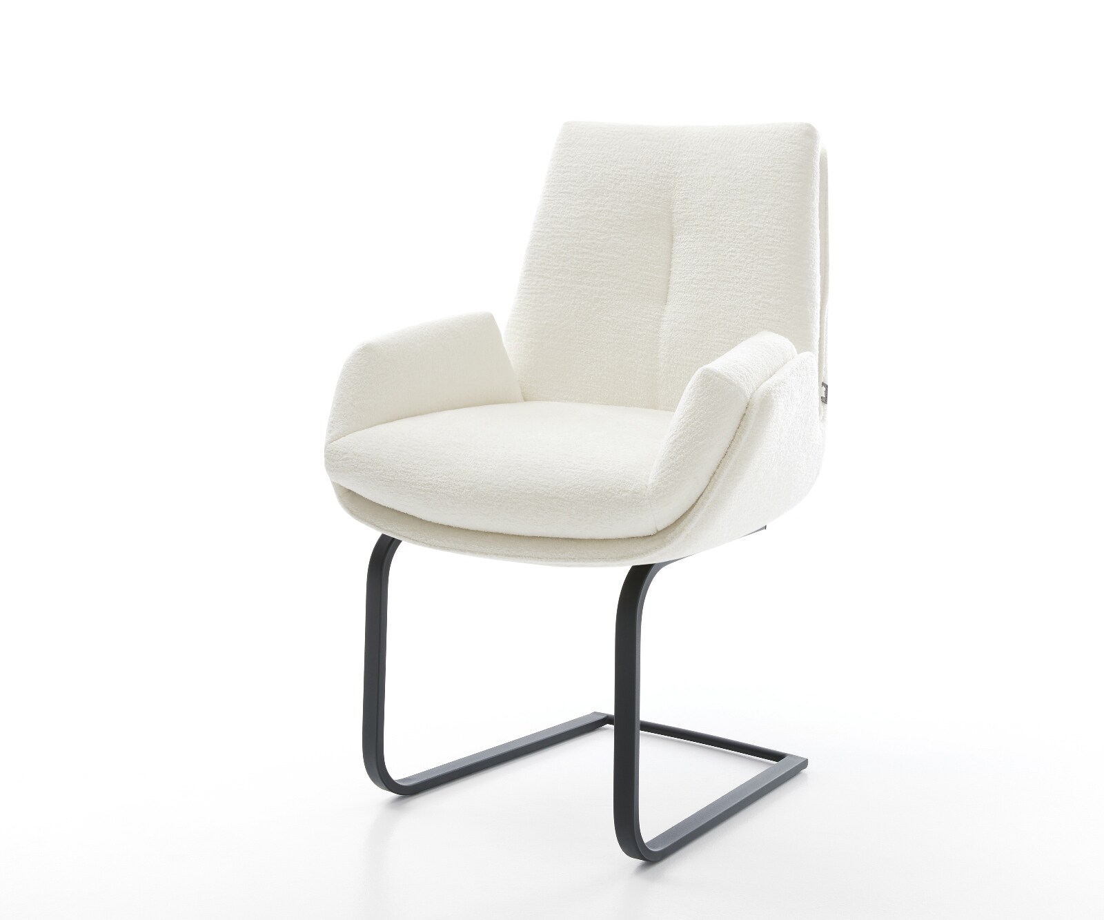 Freischwinger Clea-Flex Bouclé Soft Beige Freischwinger flach Schwarz 1