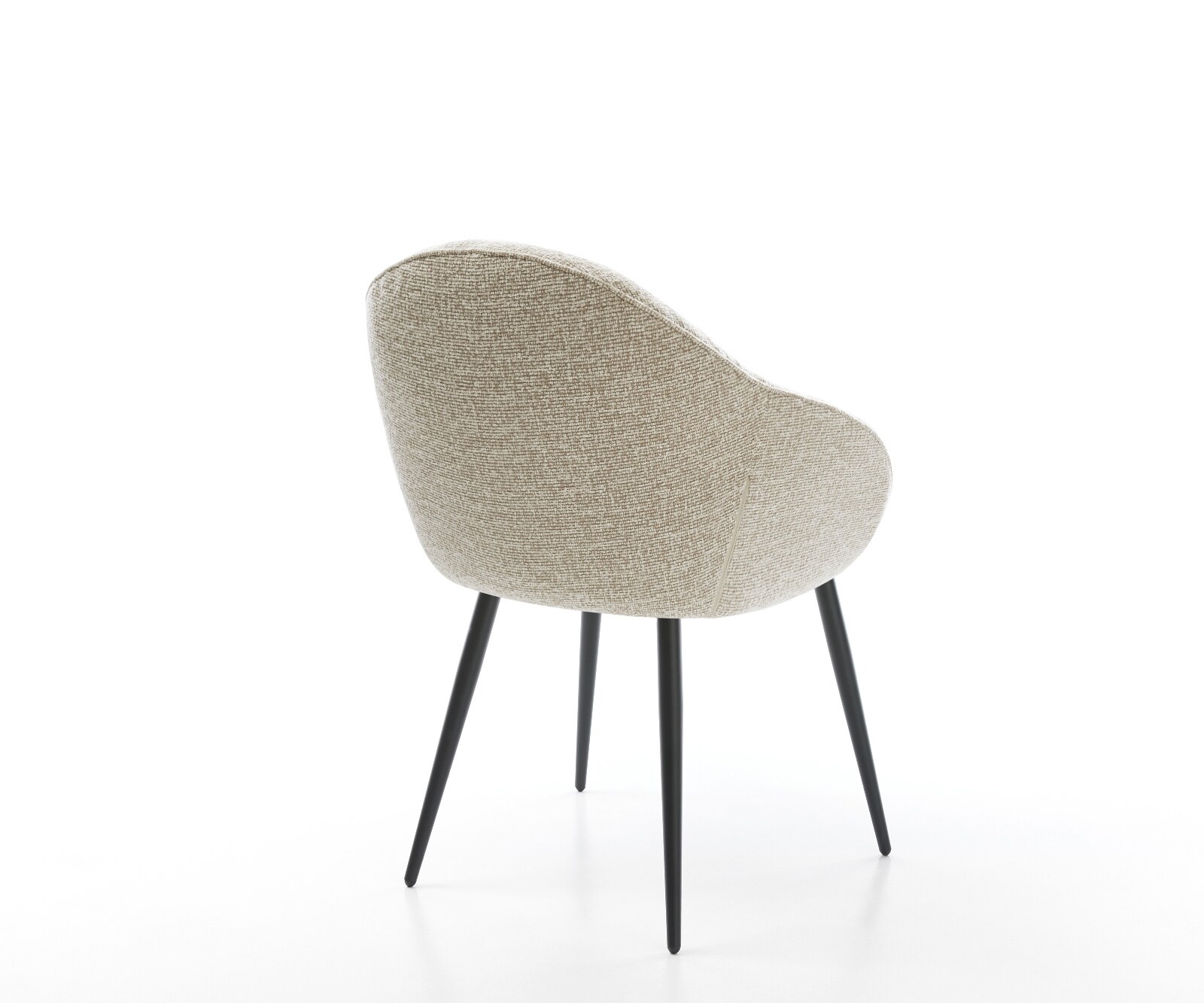 Esszimmerstuhl Gaio-Flex Webstoff Soft Beige 4-Fuß konisch Schwarz 5