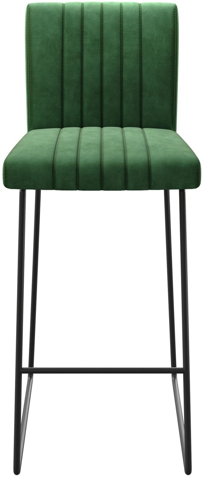 Barstuhl Luiga-Flex Samt Grün Kufengestell Metall 3 Barstuhl Luiga-Flex Samt Grün Kufengestell Metall 3