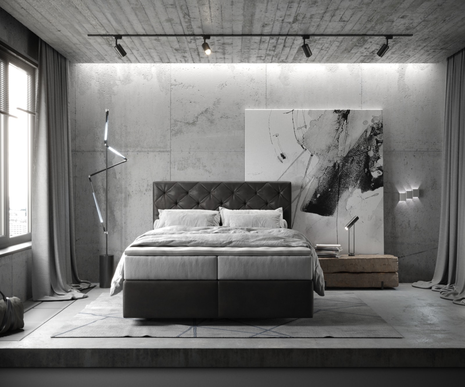 Boxspringbett Dream-Great 140x200 cm Mikrofaser Anthrazit Vintage mit TFK Matratze und Visco Topper 1 Boxspringbett Dream-Great 140x200 cm Mikrofaser Anthrazit Vintage mit TFK Matratze und Visco Topper 1