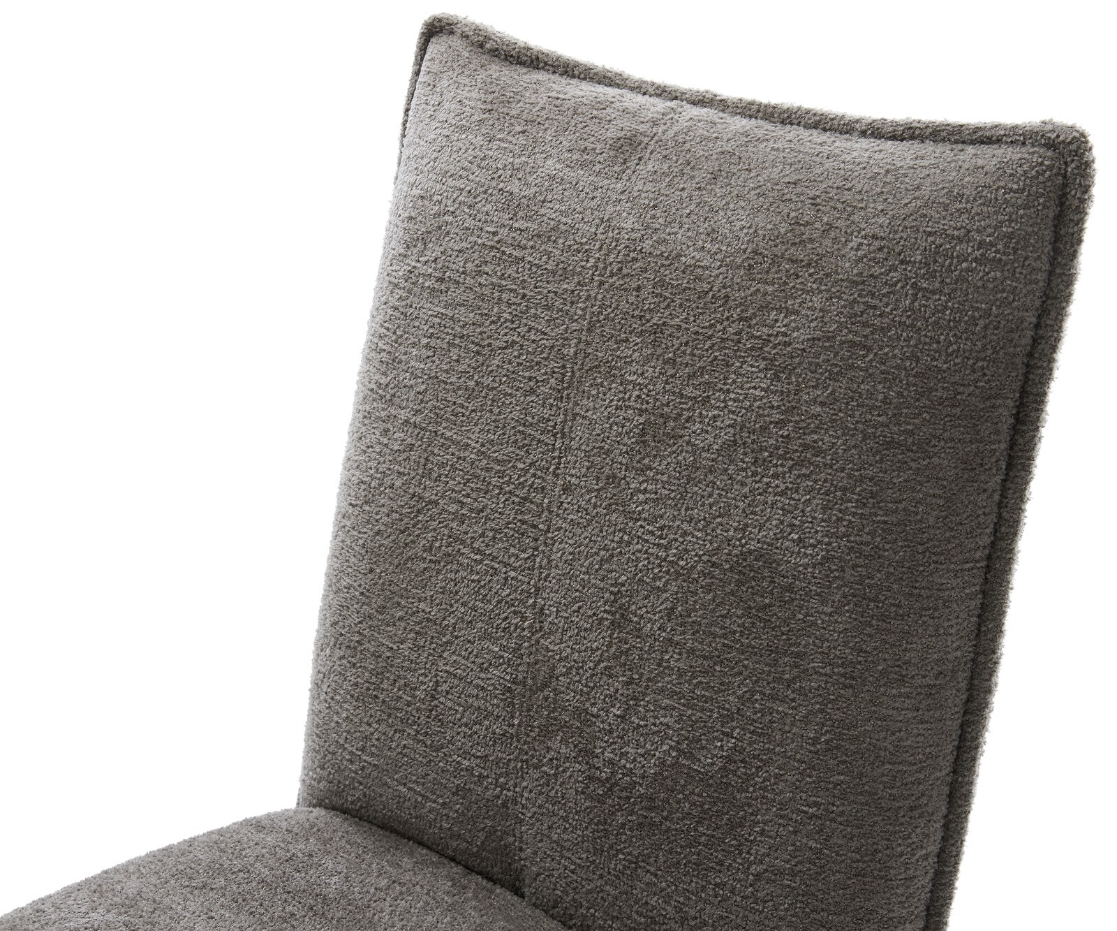 Esszimmerstuhl Lelio-Flex Bouclé Soft Schlamm 4-Fuß konisch Edelstahl Taschenfederkern 4