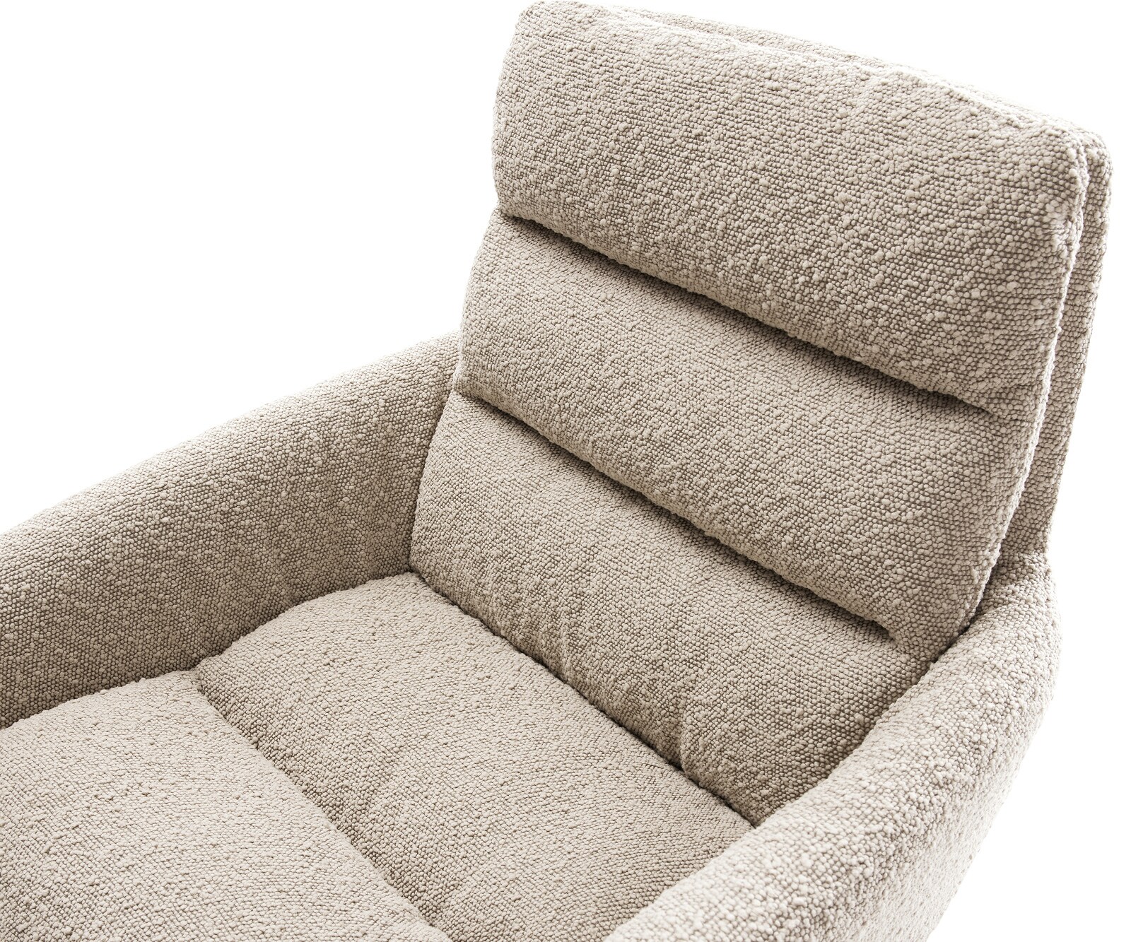 Chaise-pivotante Abelia-Flex avec accoudoirs bouclé boue pied de chaise 4 branches grafiete pivotement sur 360° fonction bascule 3