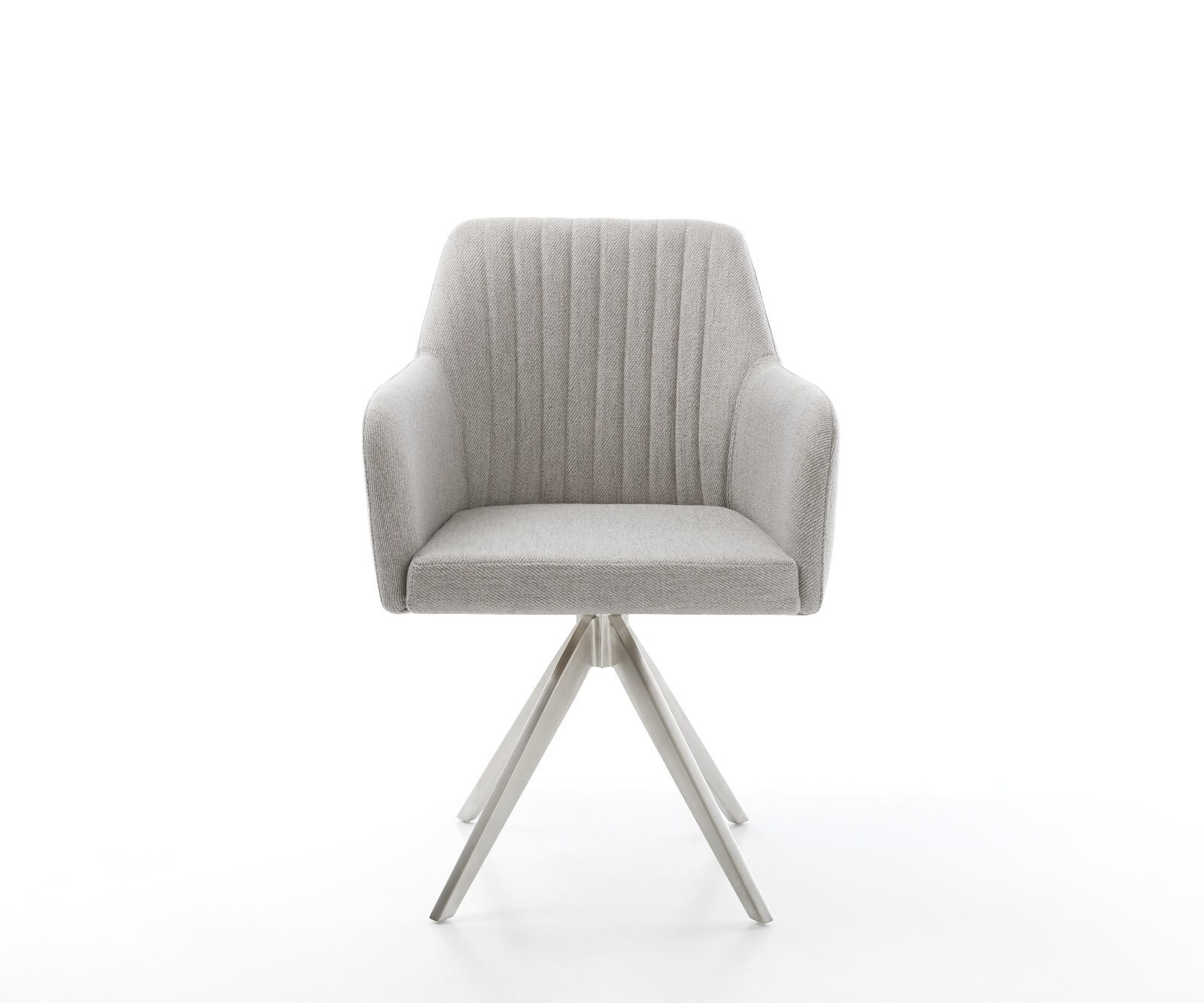 Esszimmerstuhl Greg-Flex Stripes Hellgrau Kreuzgestell kantig Edelstahl Taschenfederkern 1 Esszimmerstuhl Greg-Flex Stripes Hellgrau Kreuzgestell kantig Edelstahl Taschenfederkern 1
