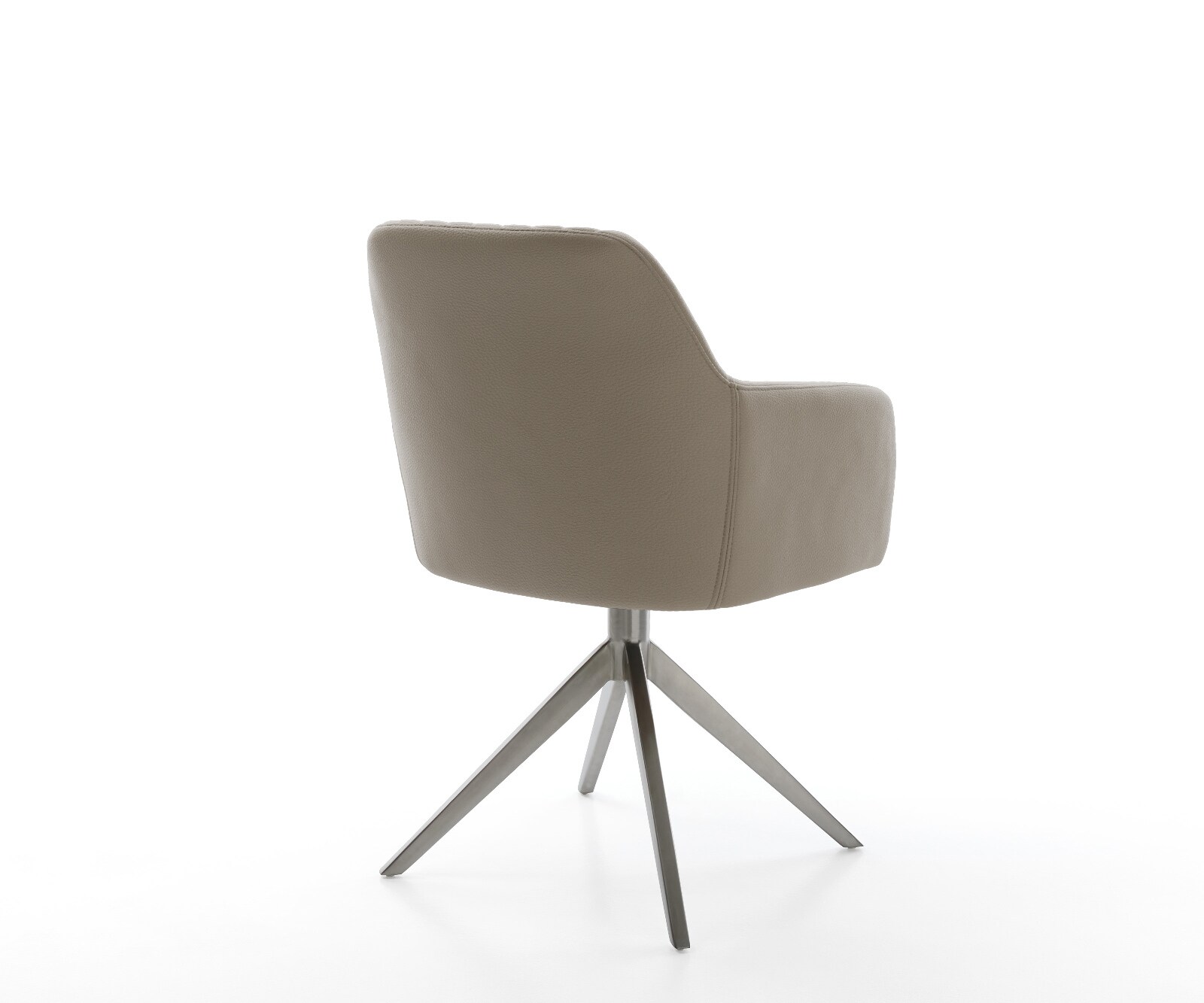 Chaise-pivotante Greg-Flex cuir de vache couleur boue pied croisé large grafiete pivotement sur 360° fonction bascule ressorts ensachés 4