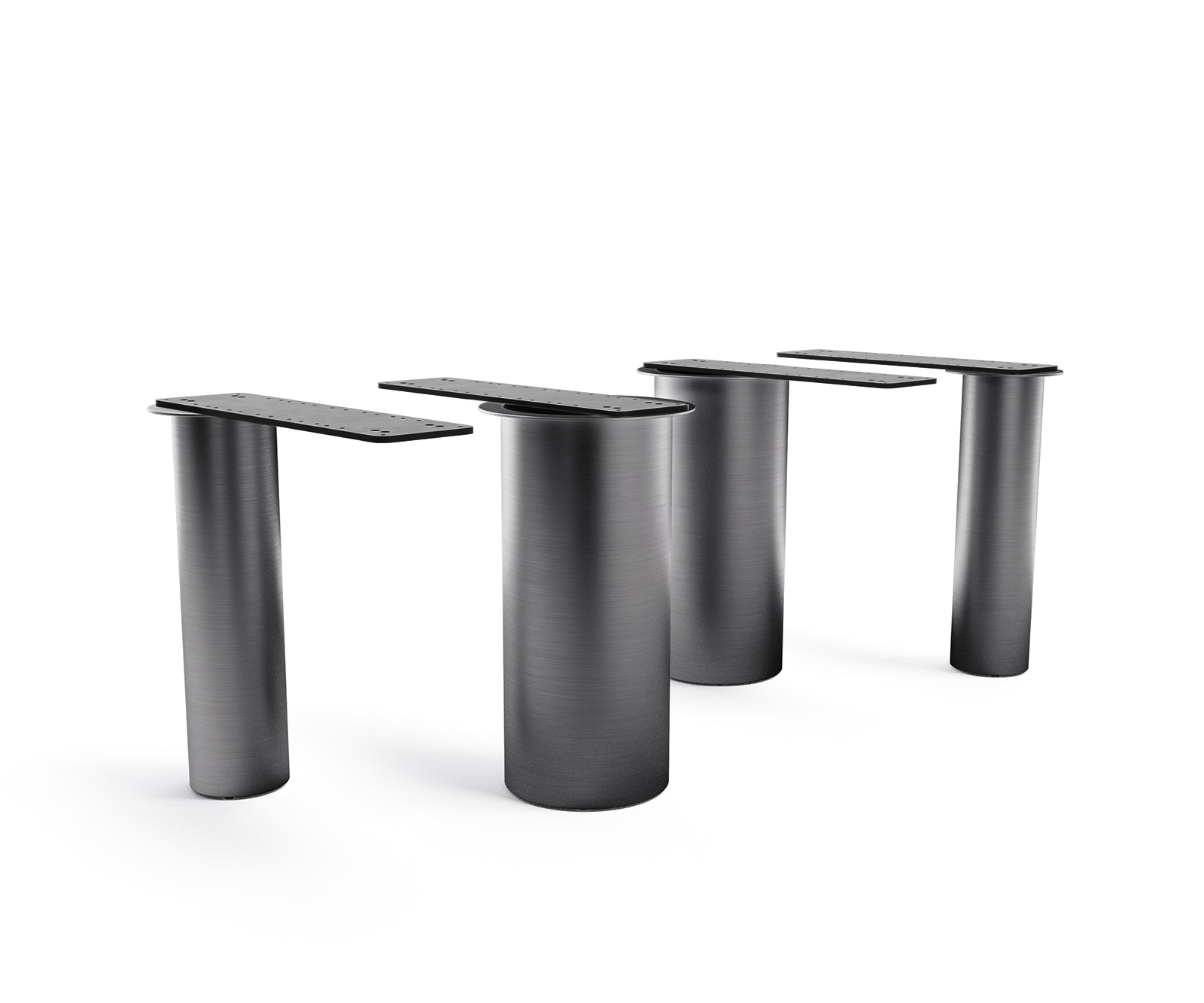 Tischgestell Pilier Edelstahl Graphit für Tischplatten ab 200 cm Tischgestell Pilier Edelstahl Graphit für Tischplatten ab 200 cm
