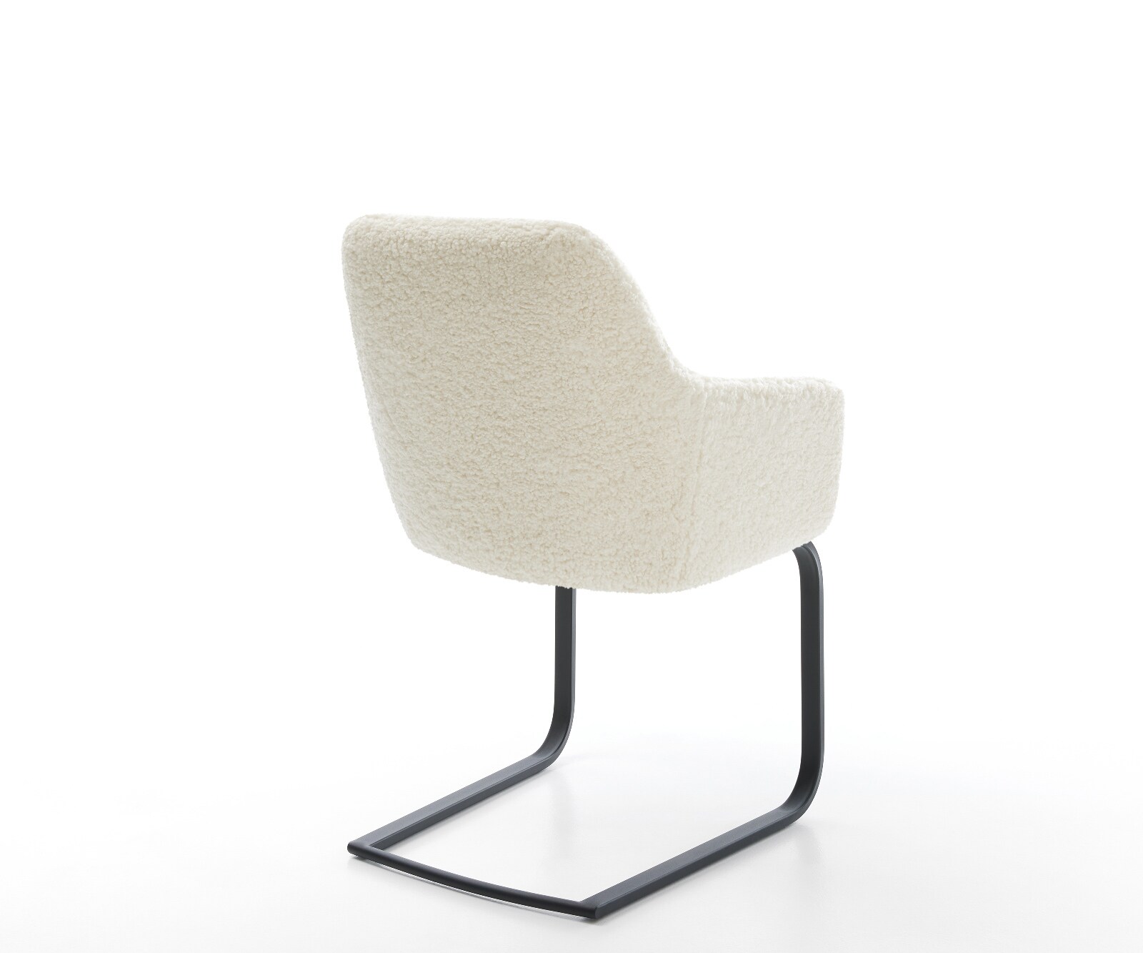 Freischwinger Pejo-Flex Teddystoff Beige Freischwinger flach Schwarz Taschenfederkern 5