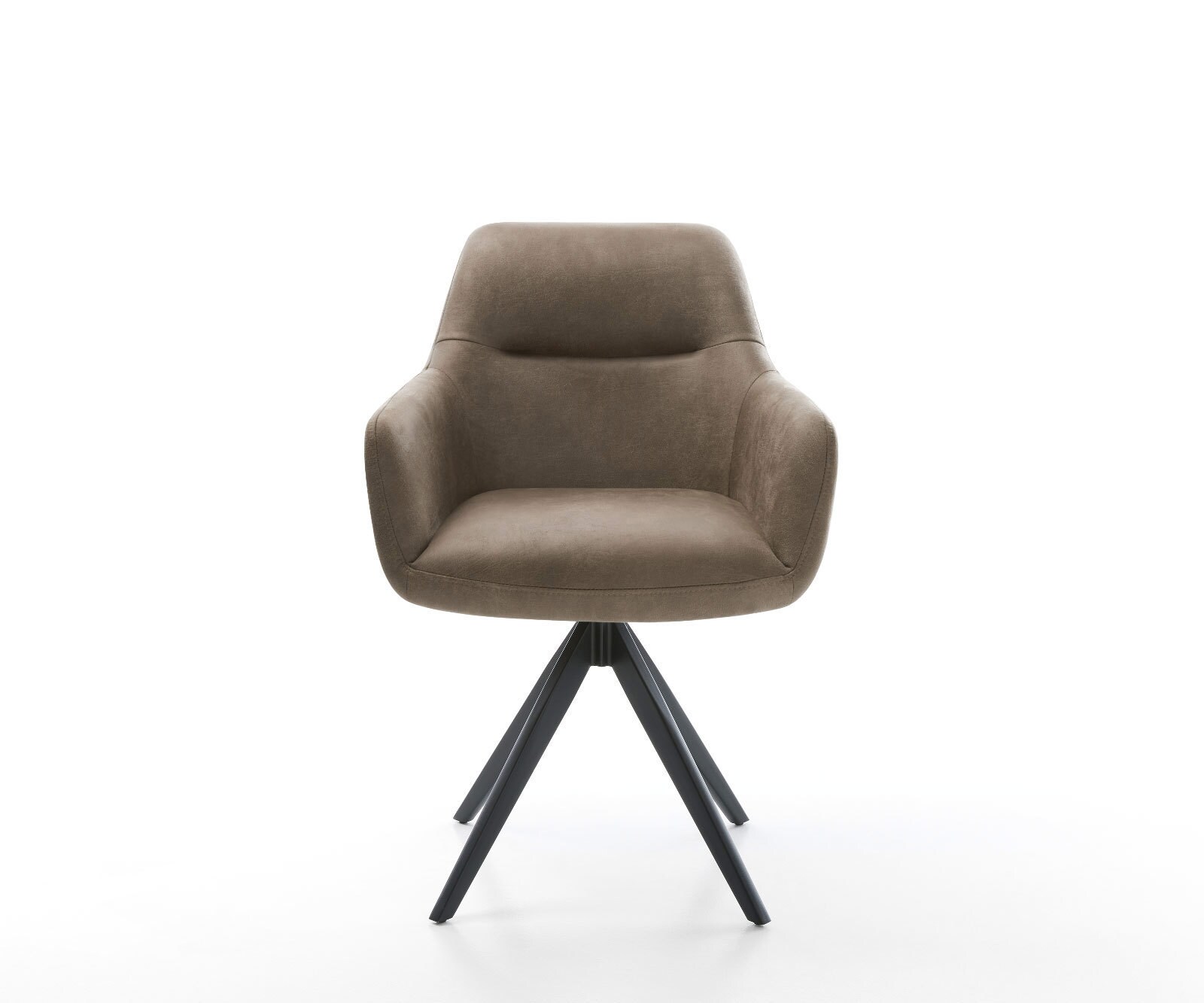 Esszimmerstuhl Pejo-Flex Mikrofaser Taupe Vintage Kreuzgestell kantig Schwarz Taschenfederkern 1 Esszimmerstuhl Pejo-Flex Mikrofaser Taupe Vintage Kreuzgestell kantig Schwarz Taschenfederkern 1