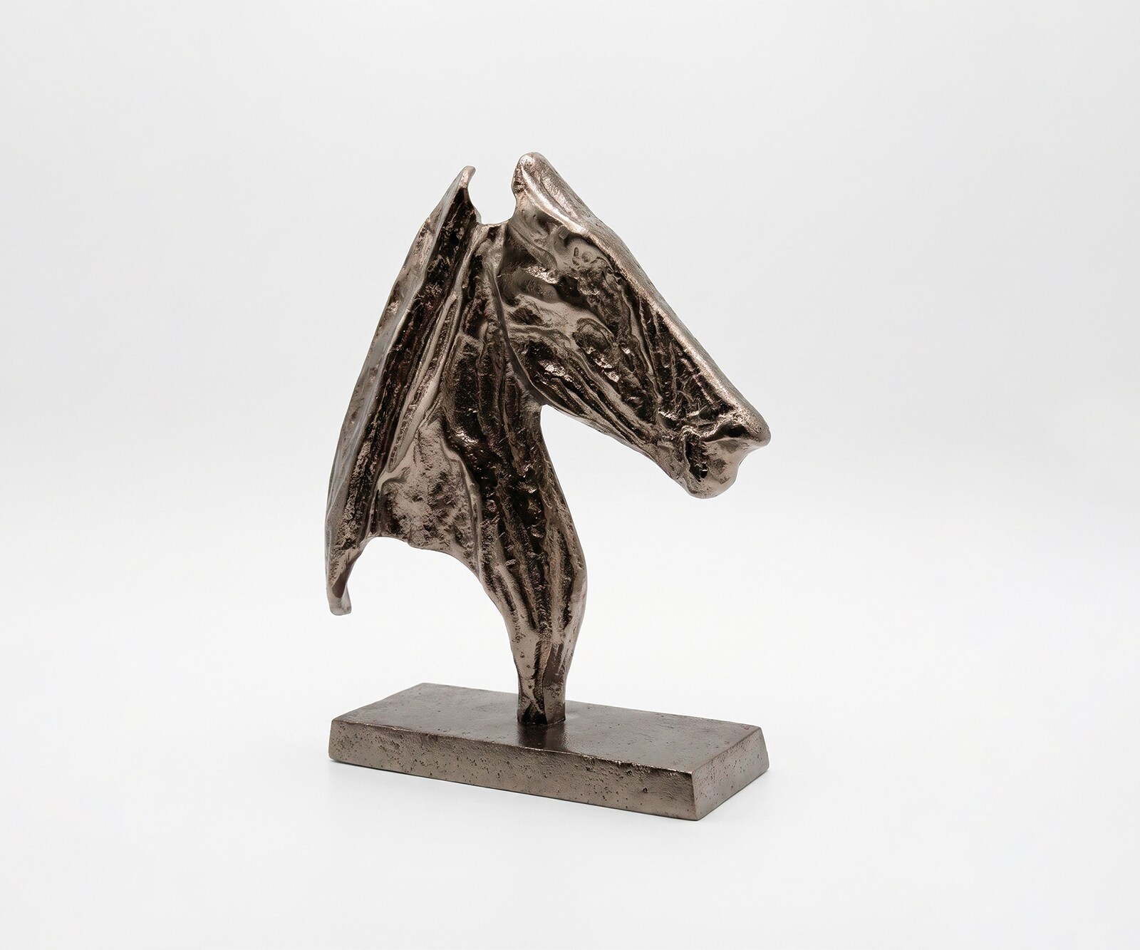 Figur Cavallo B31 x T11 x H37 cm Aluminium Mokka Bronze Handgemacht