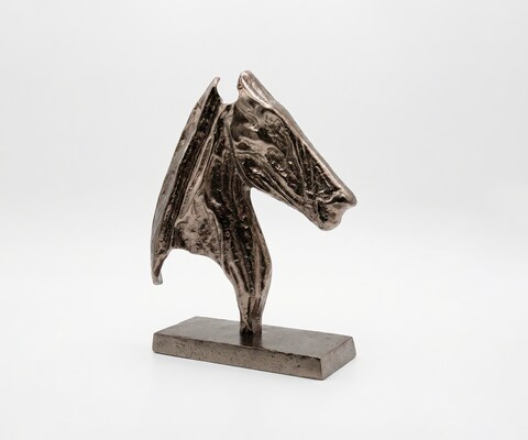Figur Cavallo B31 x T11 x H37 cm Aluminium Mokka Bronze Handgemacht