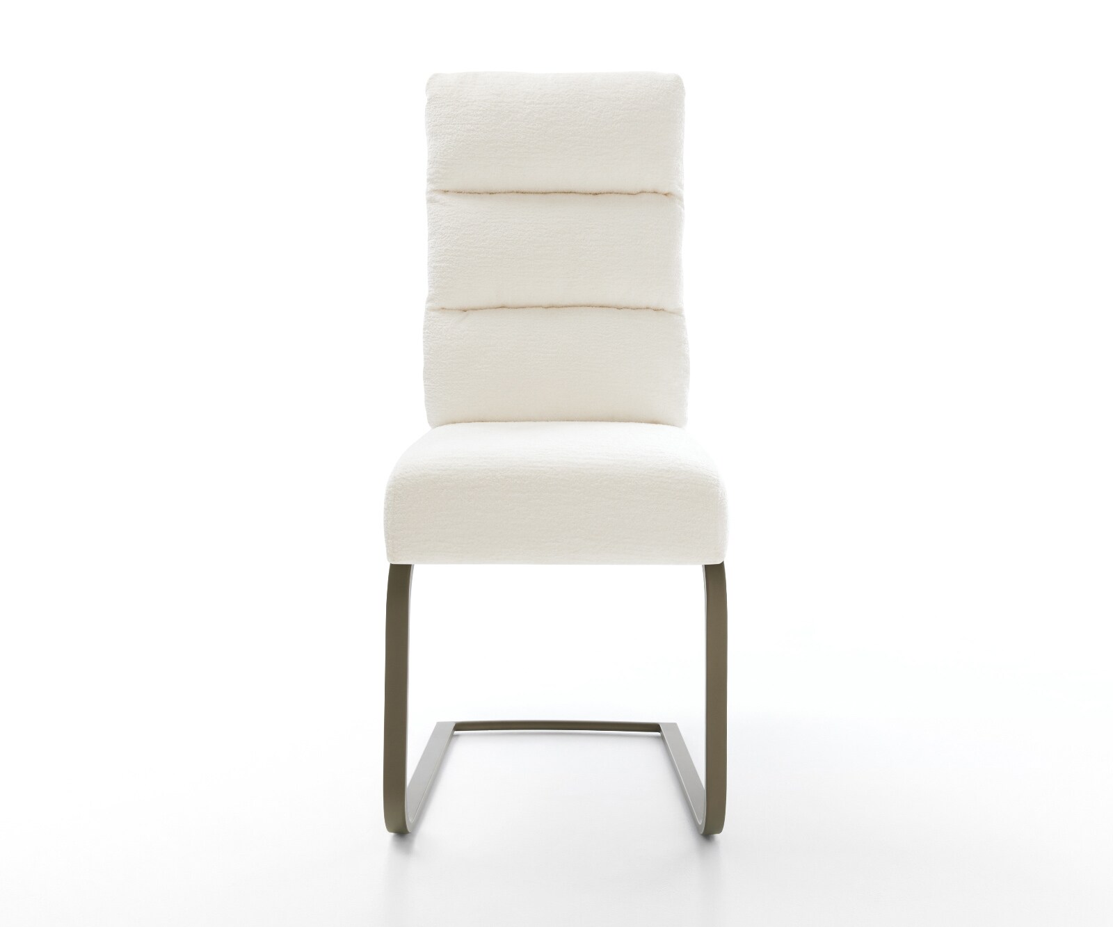 Freischwinger Pela-Flex Bouclé Soft Beige Freischwinger flach Effektfinish Titan Taschenfederkern 1