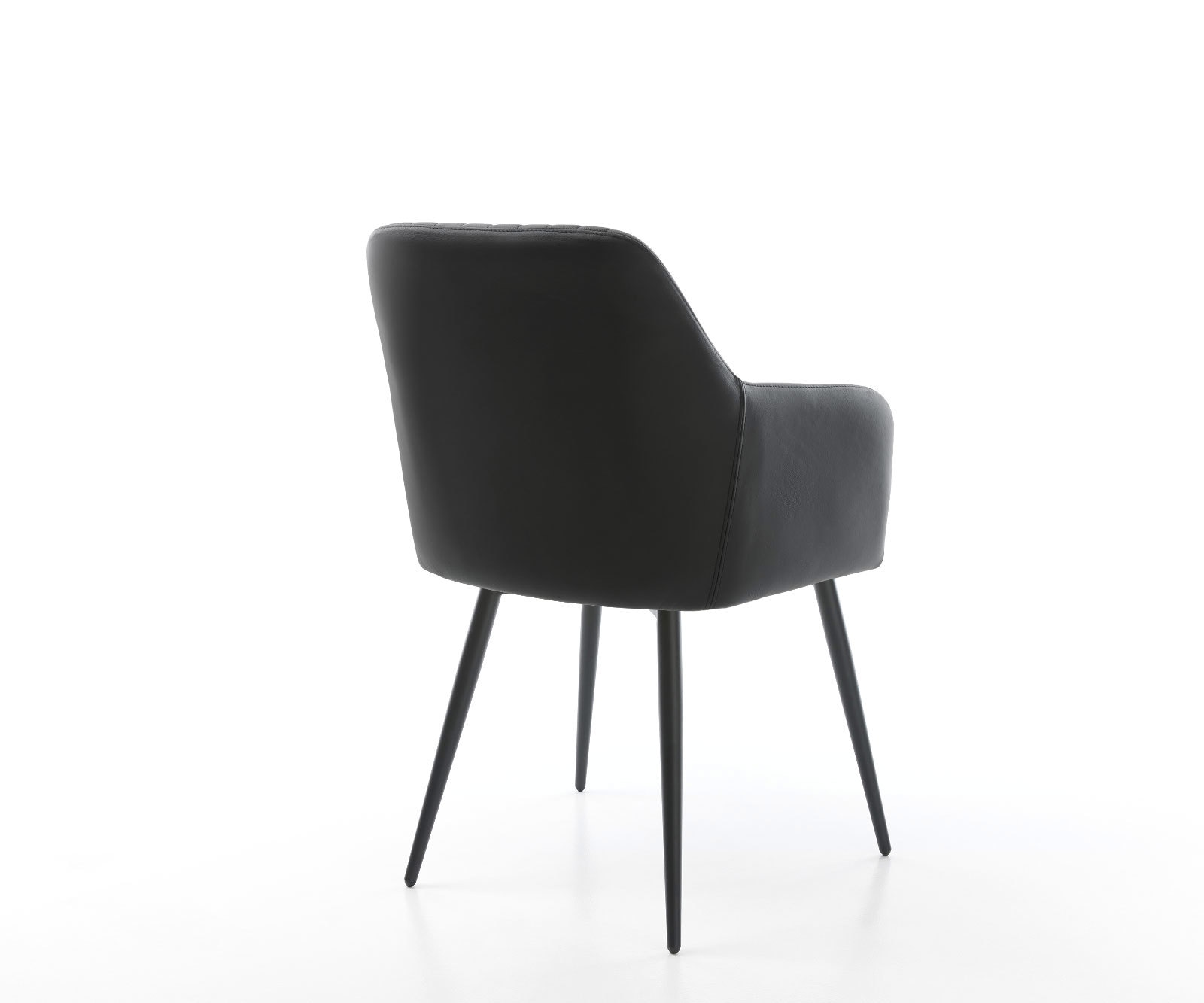 Esszimmerstuhl Greg-Flex Echt-Leder Schwarz 4-Fuß konisch Schwarz Taschenfederkern 4 Esszimmerstuhl Greg-Flex Echt-Leder Schwarz 4-Fuß konisch Schwarz Taschenfederkern 4