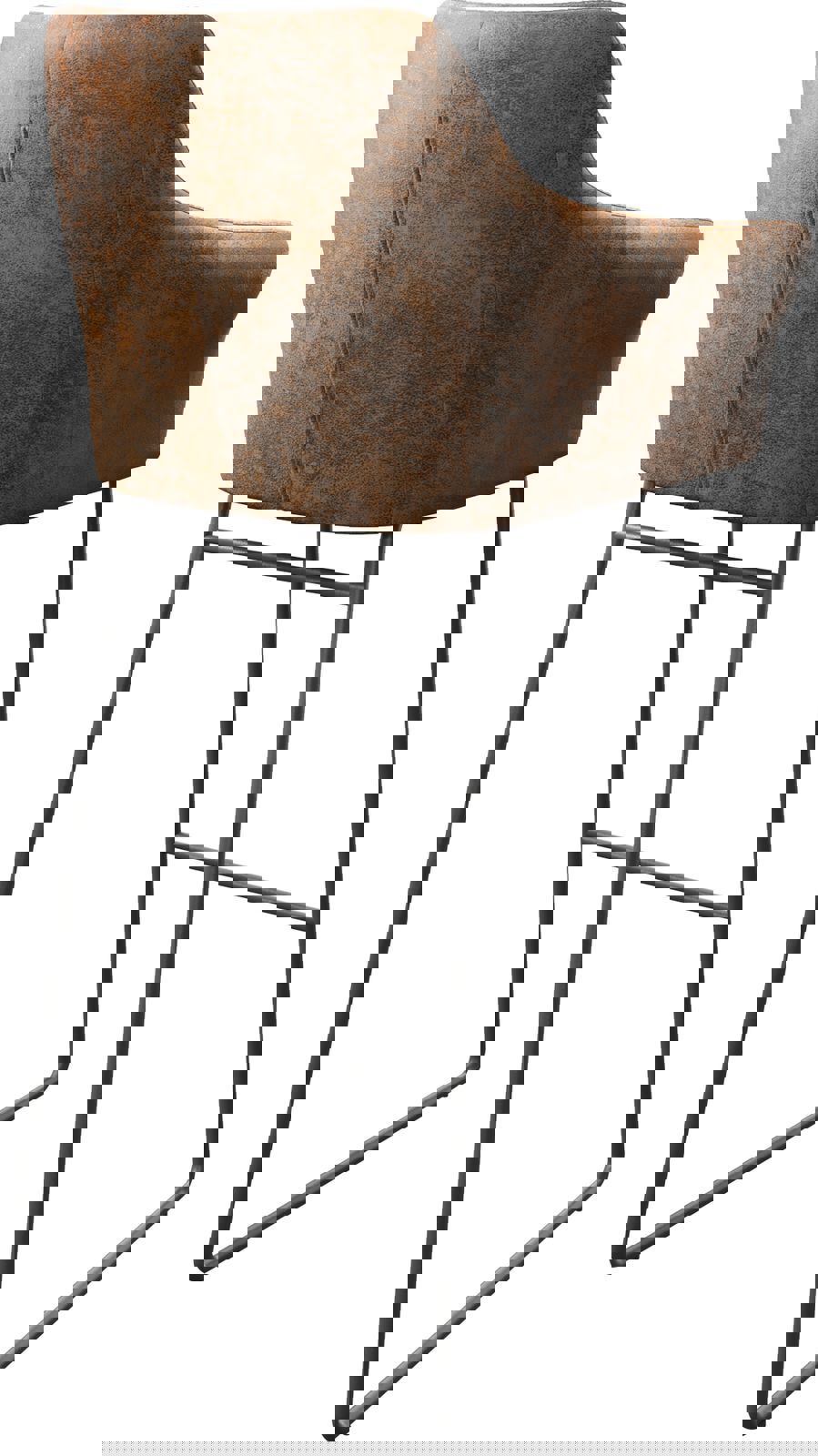 Barstuhl Yulo-Flex Vintage Braun Kufengestell Metall 4 Barstuhl Yulo-Flex Vintage Braun Kufengestell Metall 4