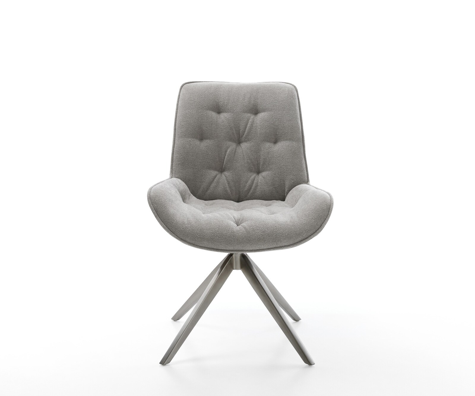 Chaise-pivotante Taimi-Flex tissu structuré doux gris pied croisé large grafiete pivotement sur 360° fonction bascule 2