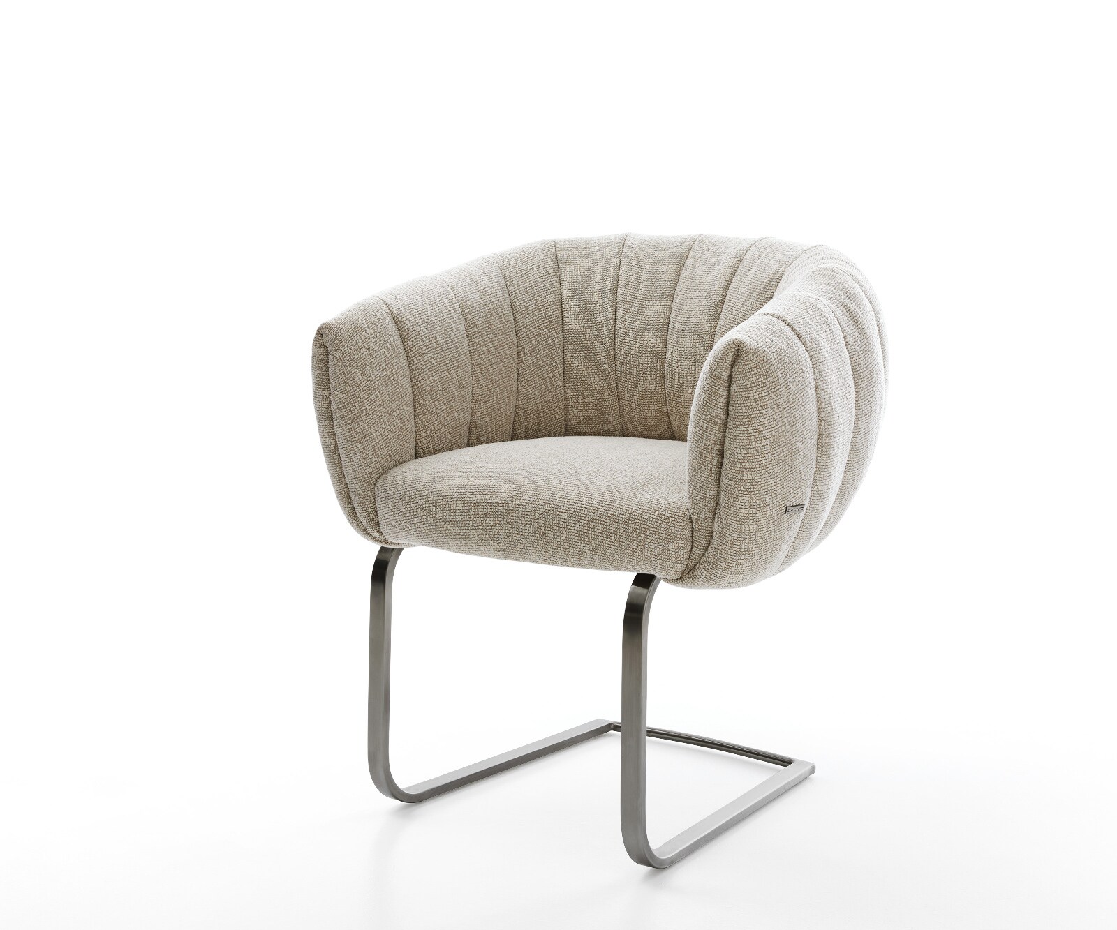 Freischwinger Jada-Flex Webstoff Soft Beige Freischwinger flach Graphit Taschenfederkern 1