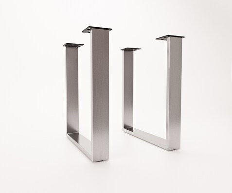 Cadre de table acier inoxydable mince (set de 2)