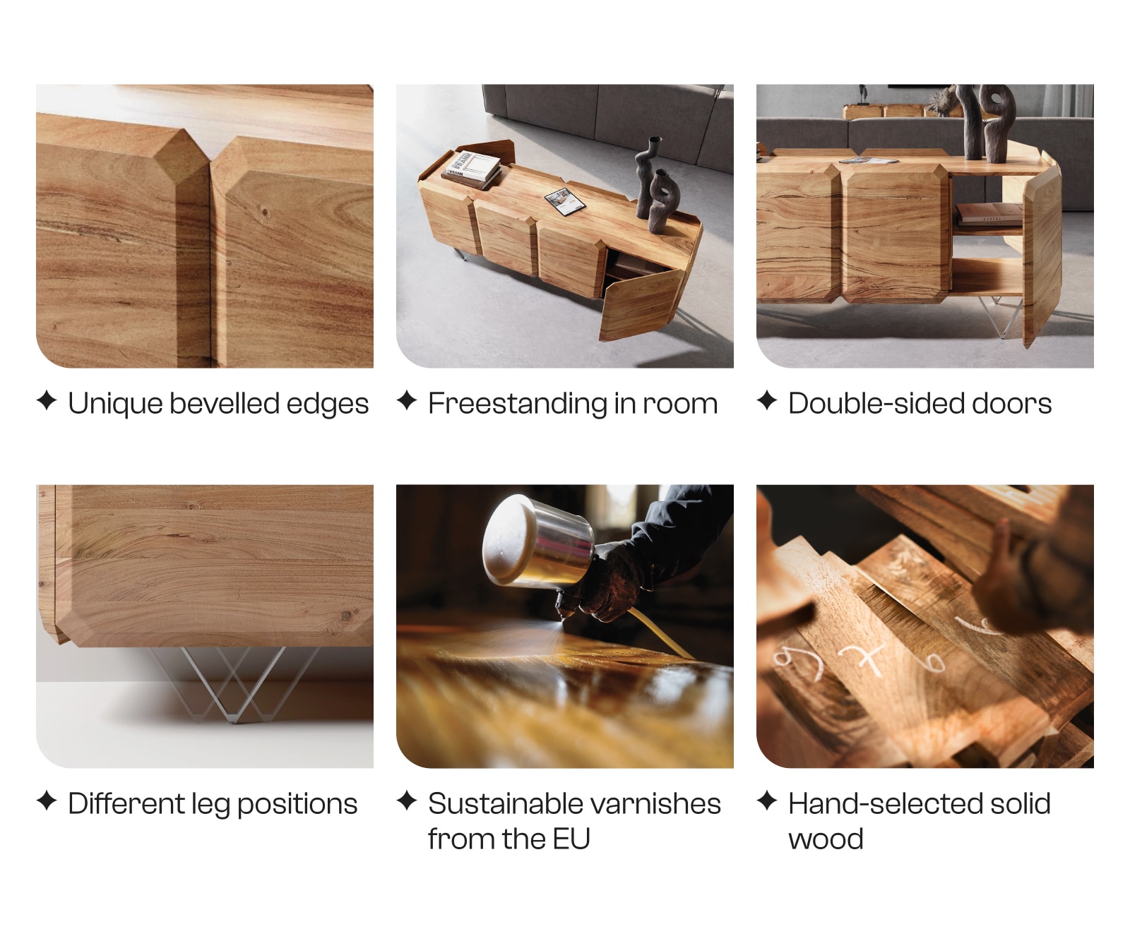 Couchtisch Kiano 100x50 cm Akazie Natur 2 Schübe V-Fuß Edelstahl 5 Couchtisch Kiano 100x50 cm Akazie Natur 2 Schübe V-Fuß Edelstahl 5