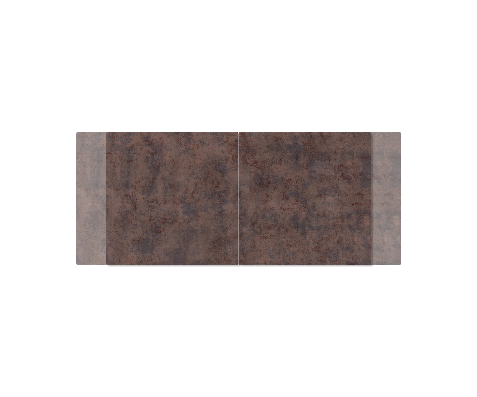 Table-à-manger Edge 180-220x90cm verre Antique-marron pieds milieu acier plat argent 3 Table-à-manger Edge 180-220x90cm verre Antique-marron pieds milieu acier plat argent 3