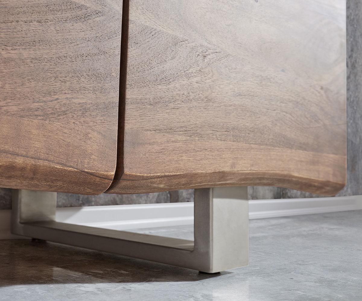 Sideboard Live-Edge 147 cm Akazie Braun 3 Türen 3 Schübe 5 Sideboard Live-Edge 147 cm Akazie Braun 3 Türen 3 Schübe 5