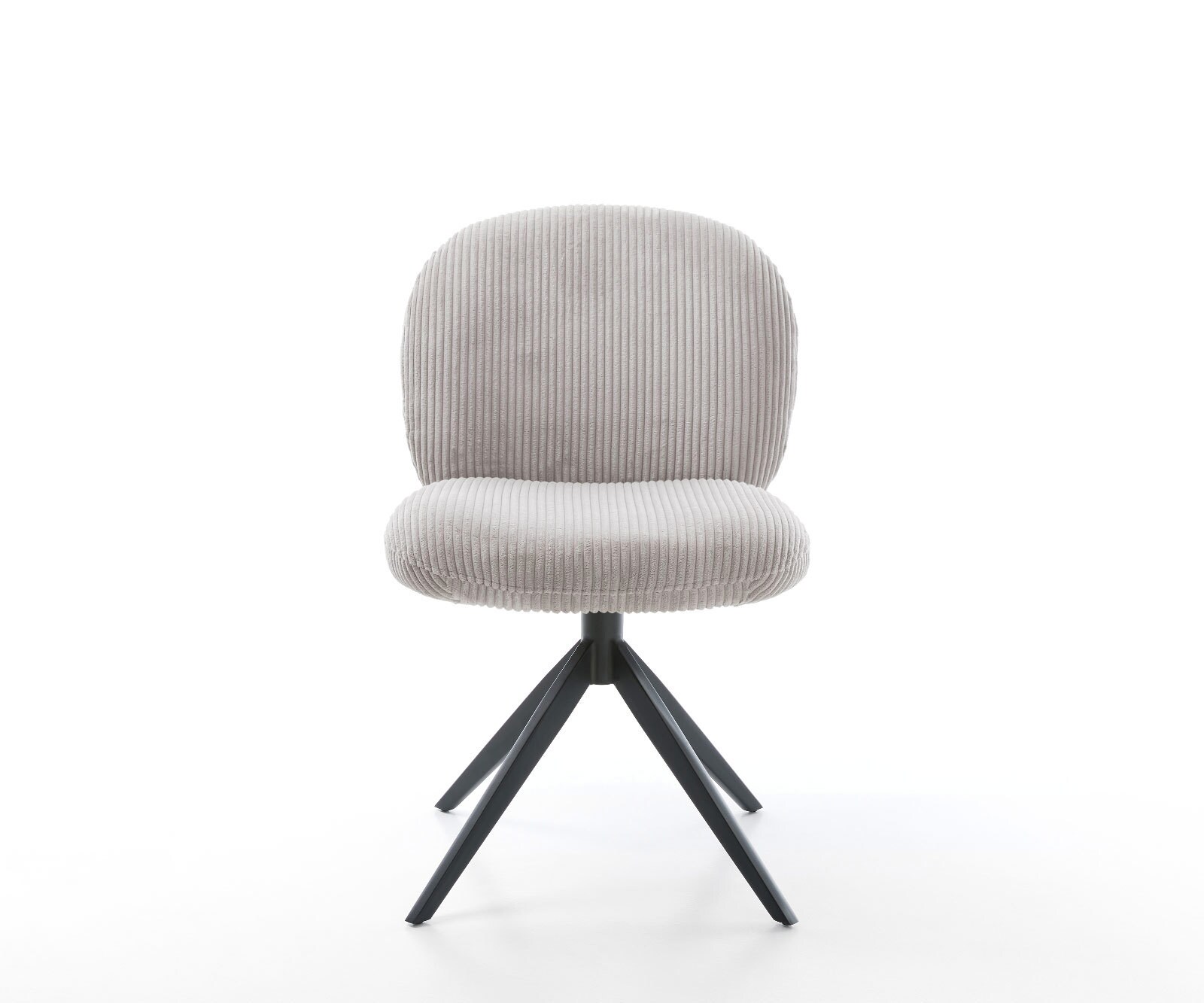 Drehstuhl Nube-Flex Cord Silbergrau Kreuzgestell breit Schwarz 360° drehbar Wippfunktion Taschenfederkern 1