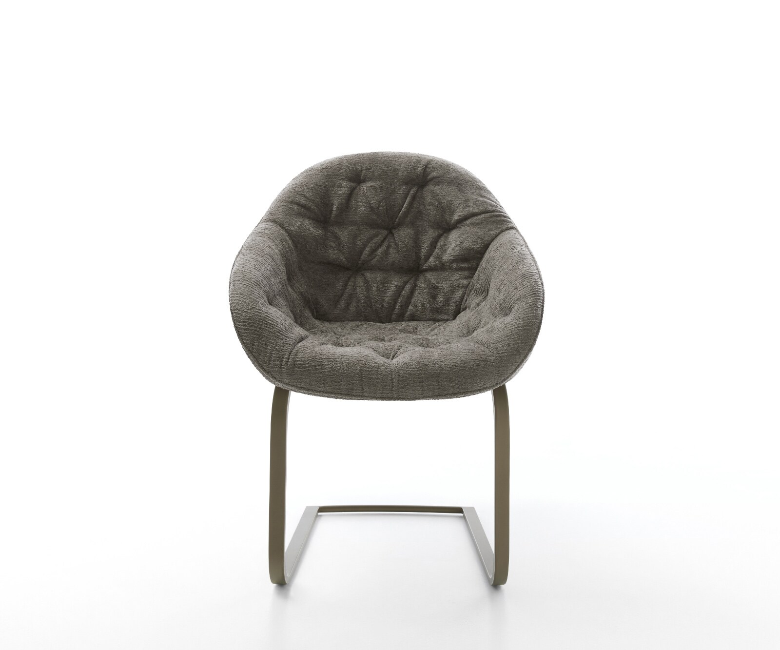 Freischwinger Gaio-Flex Bouclé Soft Schlamm Freischwinger flach Effektfinish Titan 2