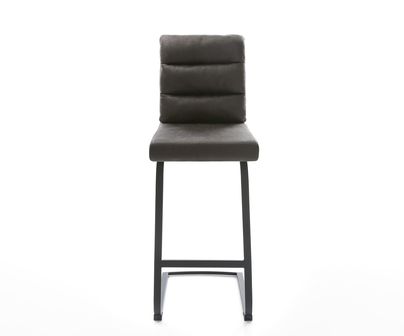 Chaise-de-bar Pela-Flex vintage anthracite cantilever plat métal 1