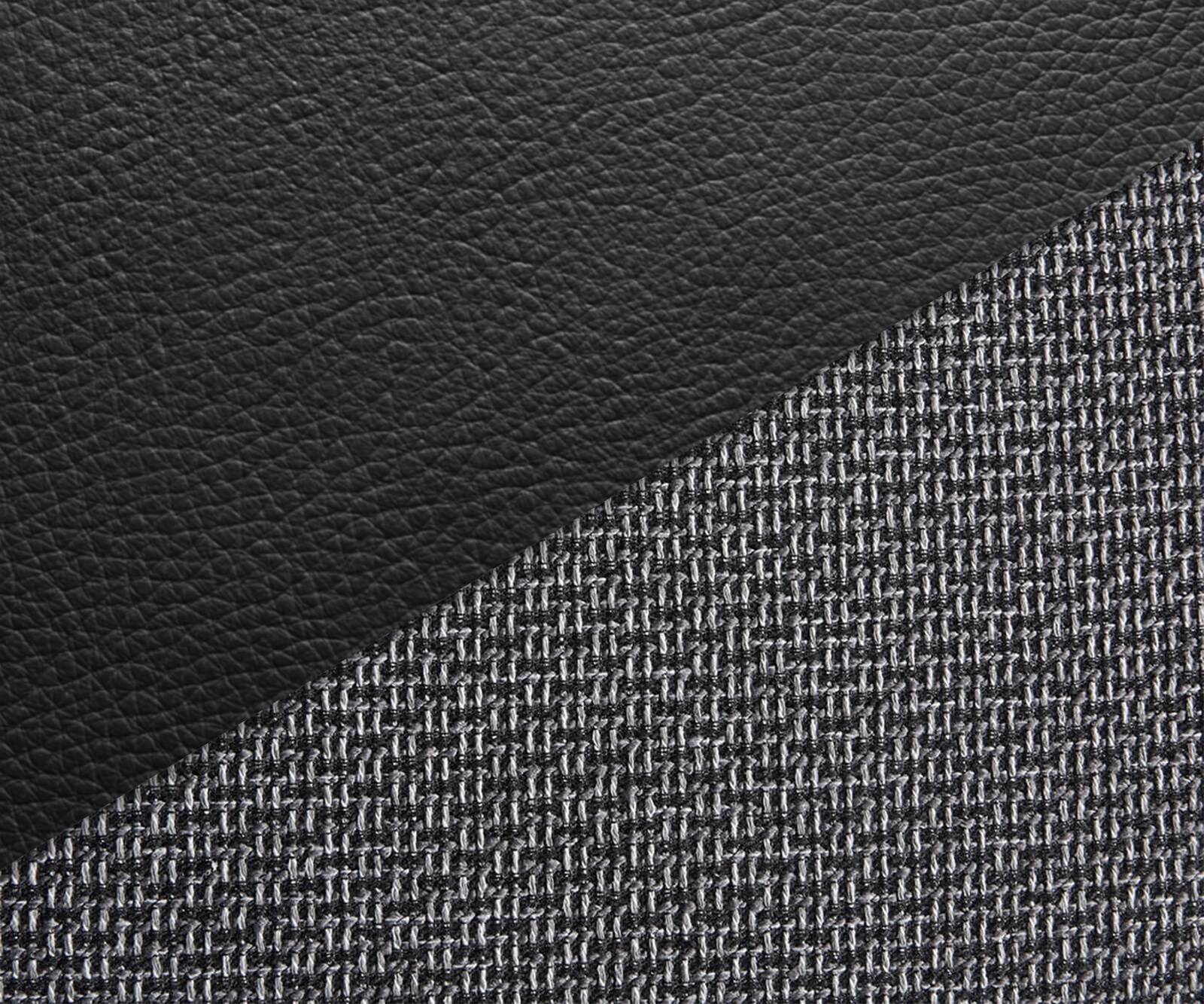 Ecksofa Clovis Schwarz mit Hocker Ottomane Rechts Modular 2