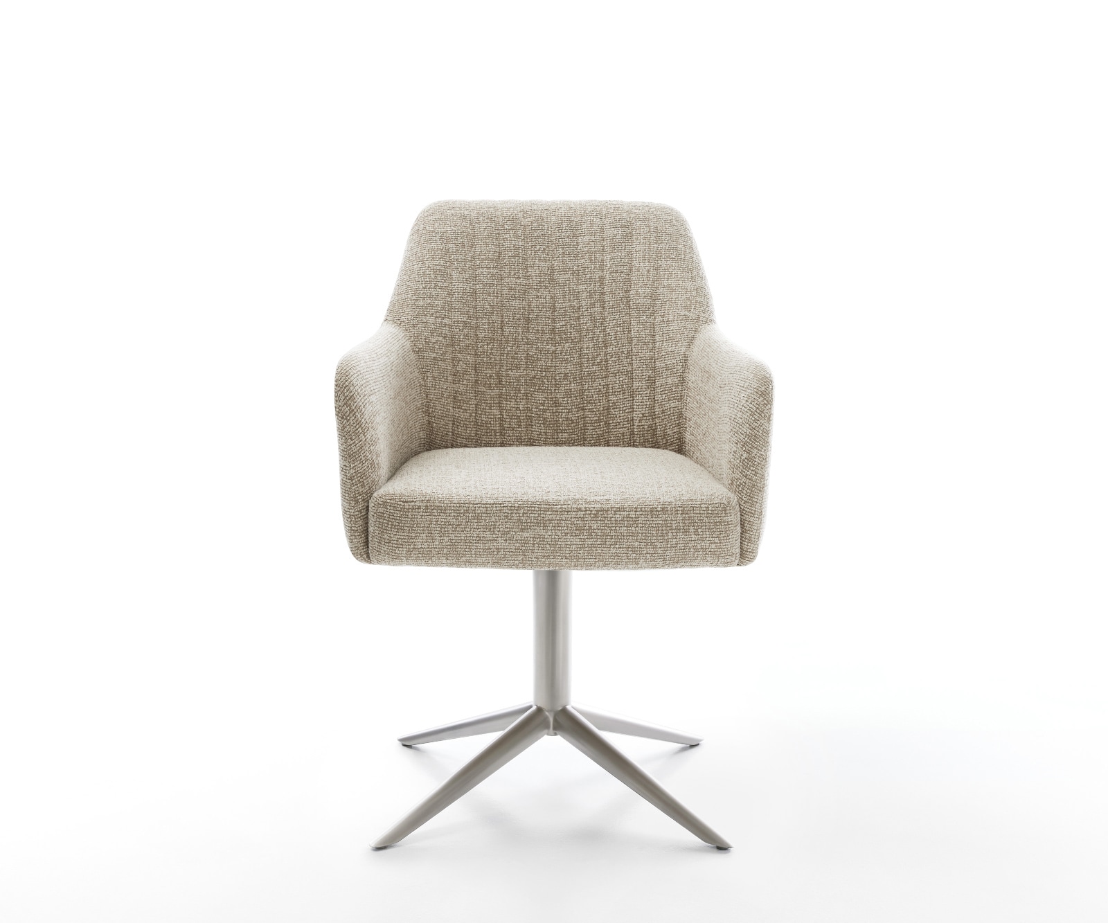 Drehstuhl Greg-Flex Webstoff Soft Beige Fußkreuz Edelstahl 360° drehbar Wippfunktion Taschenfederkern 1 Drehstuhl Greg-Flex Webstoff Soft Beige Fußkreuz Edelstahl 360° drehbar Wippfunktion Taschenfederkern 1