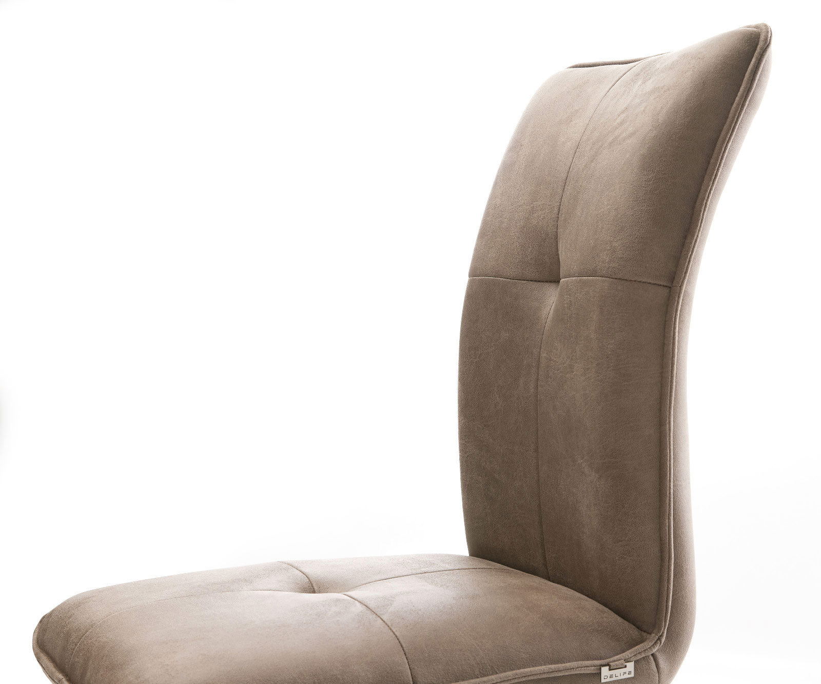 Esszimmerstuhl Maddy-Flex Mikrofaser Taupe Vintage Kufengestell Schwarz 3 Esszimmerstuhl Maddy-Flex Mikrofaser Taupe Vintage Kufengestell Schwarz 3