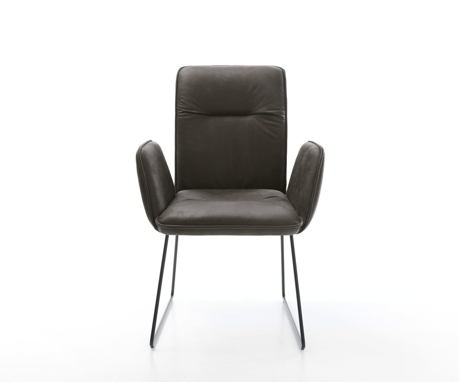 Esszimmerstuhl Vinja-Flex Mikrofaser Anthrazit Vintage Kufengestell Schwarz 1 Esszimmerstuhl Vinja-Flex Mikrofaser Anthrazit Vintage Kufengestell Schwarz 1