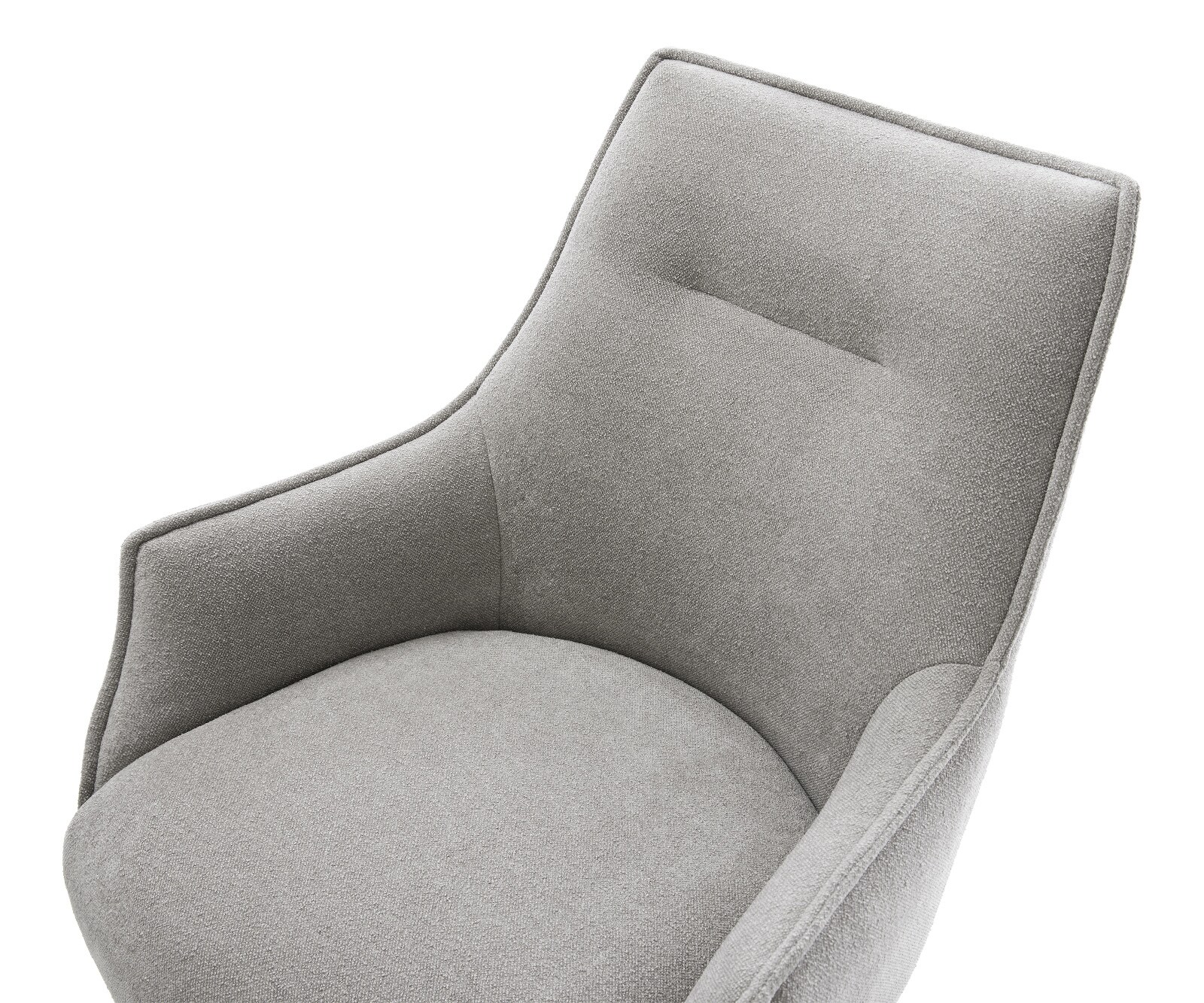 Freischwinger Alja-Flex mit Armlehnen Strukturstoff Soft Grau Freischwinger flach Edelstahl Taschenfederkern 3