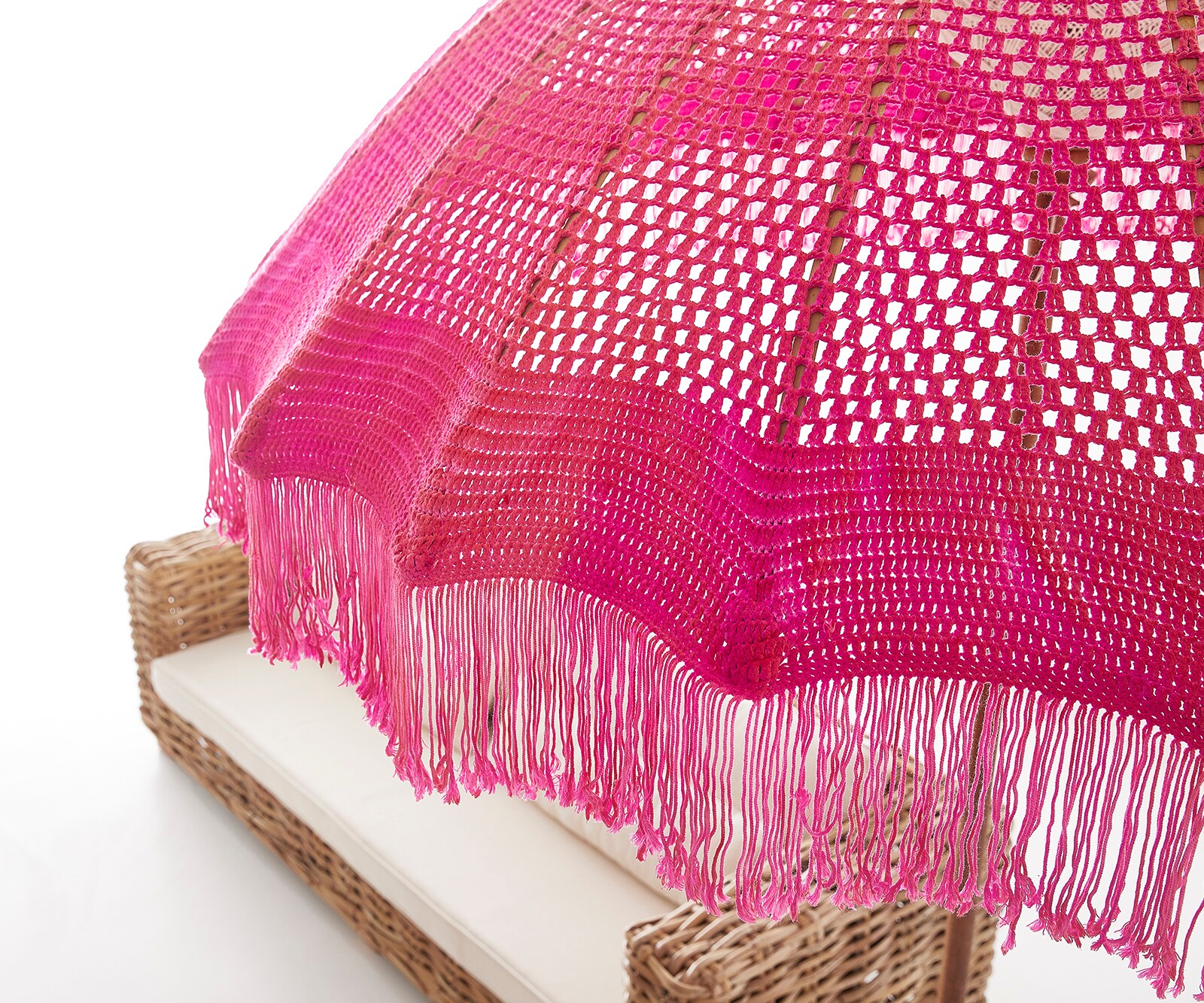 Sonnenschirm Makrame pink D200 H250 cm (Grundartikel) 3
